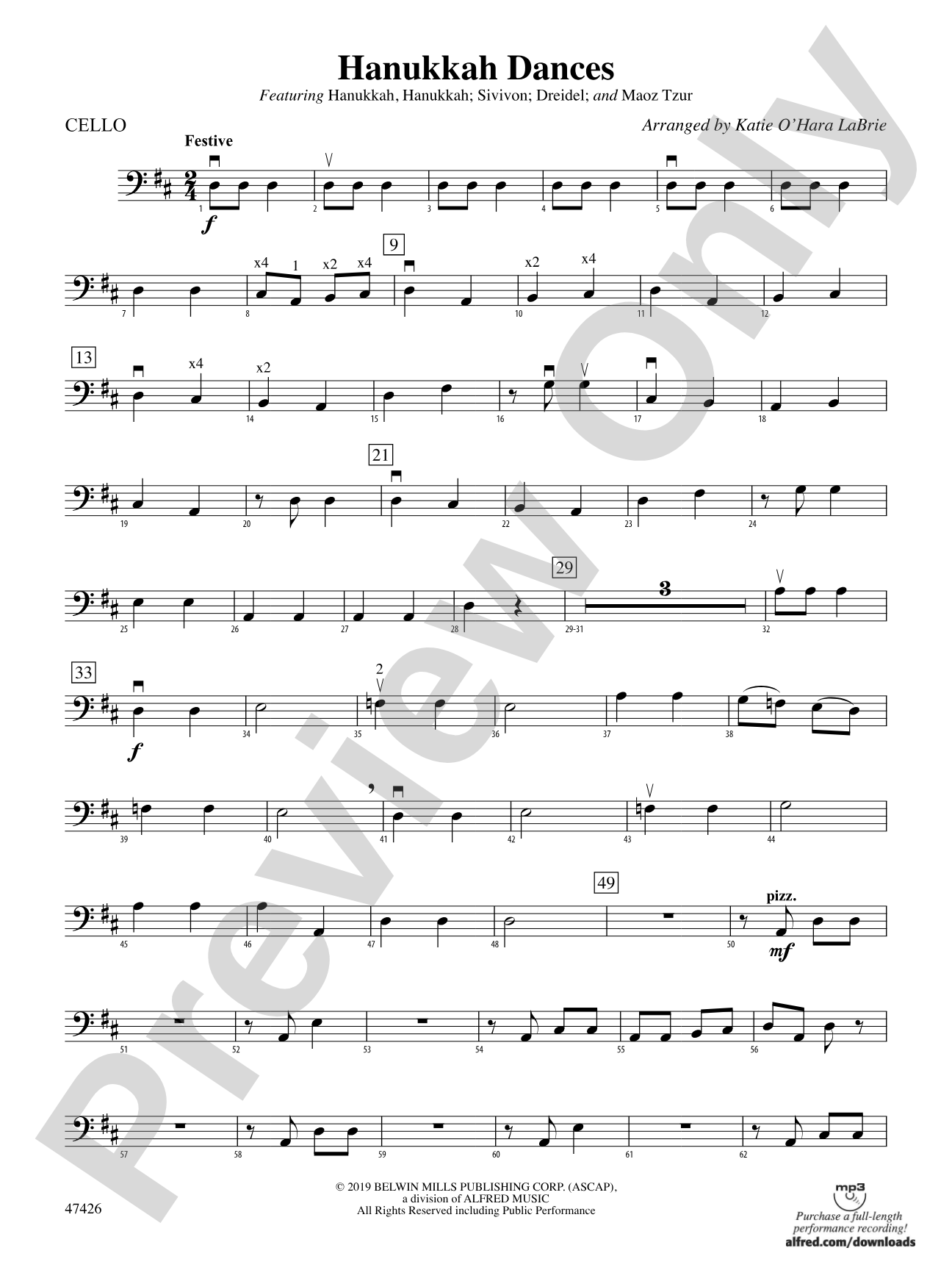 Hanukkah Dances: Cello
