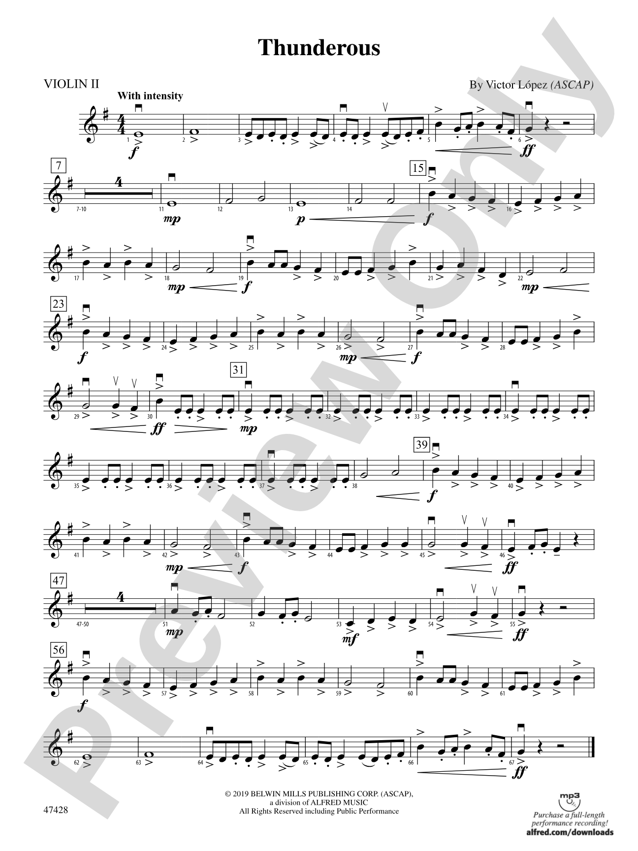 Thunderous: 2nd Violin