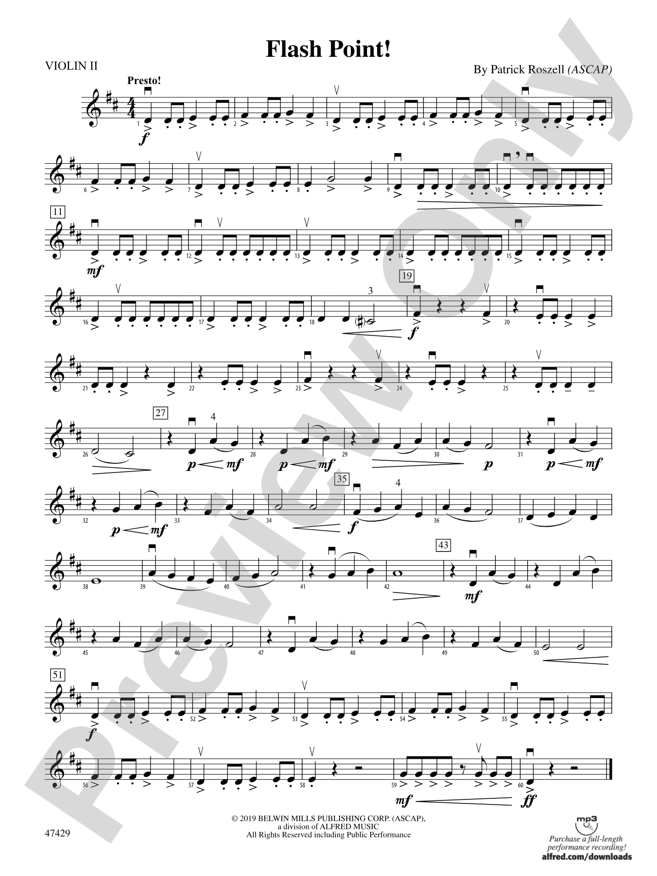 Flashpoint!: 2nd Violin
