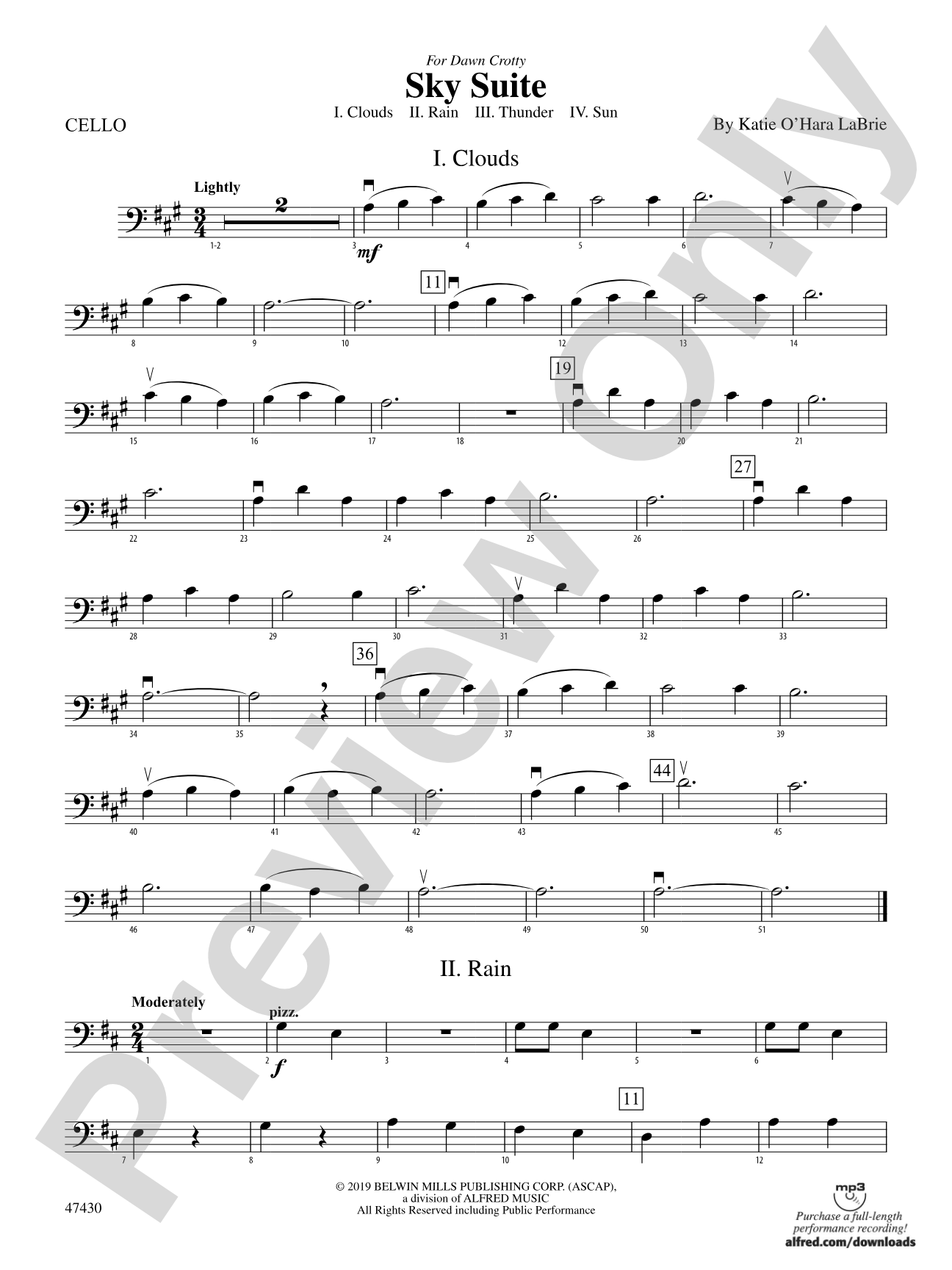Sky Suite: Cello