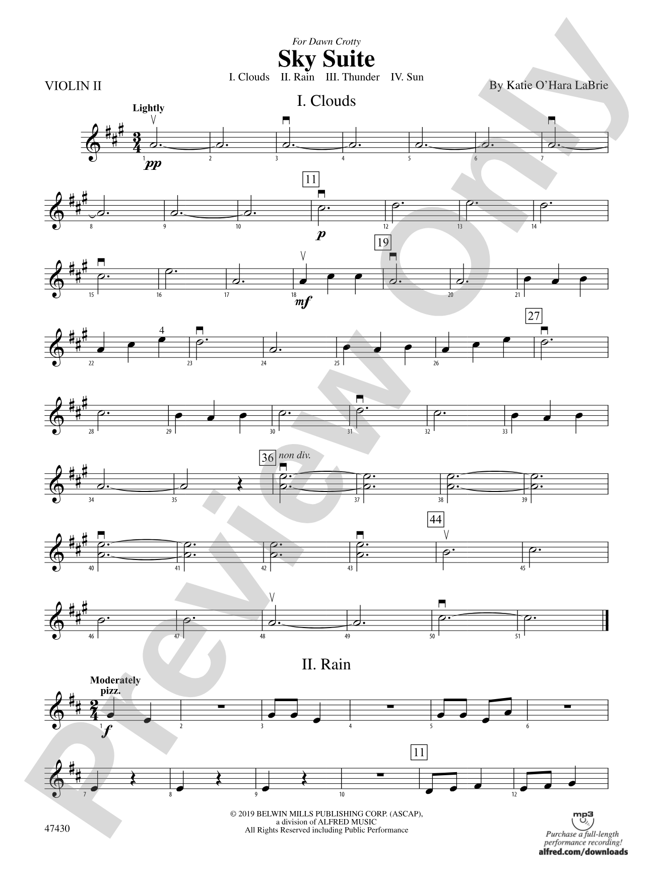 Sky Suite: 2nd Violin