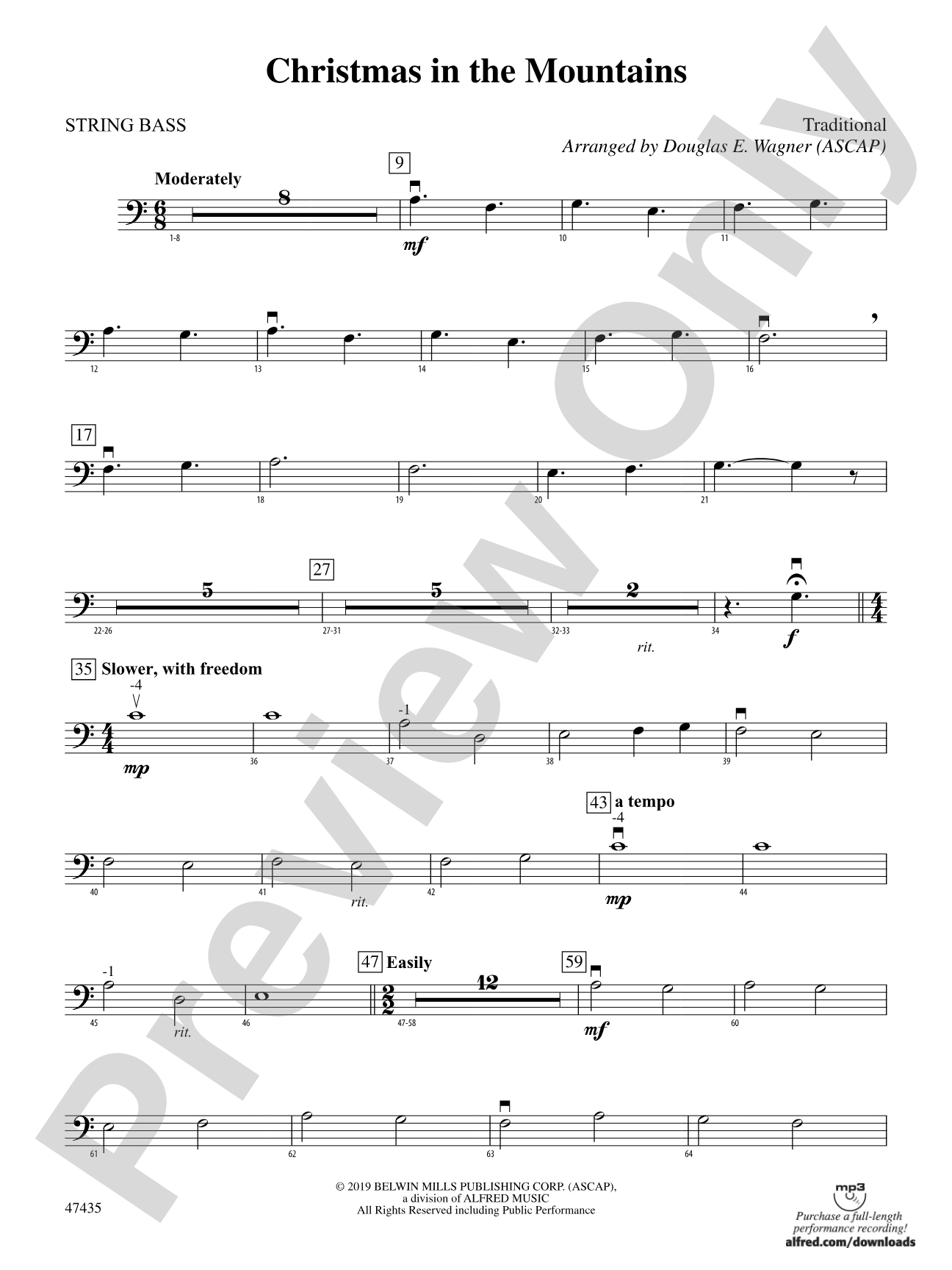 Christmas in the Mountains: String Bass