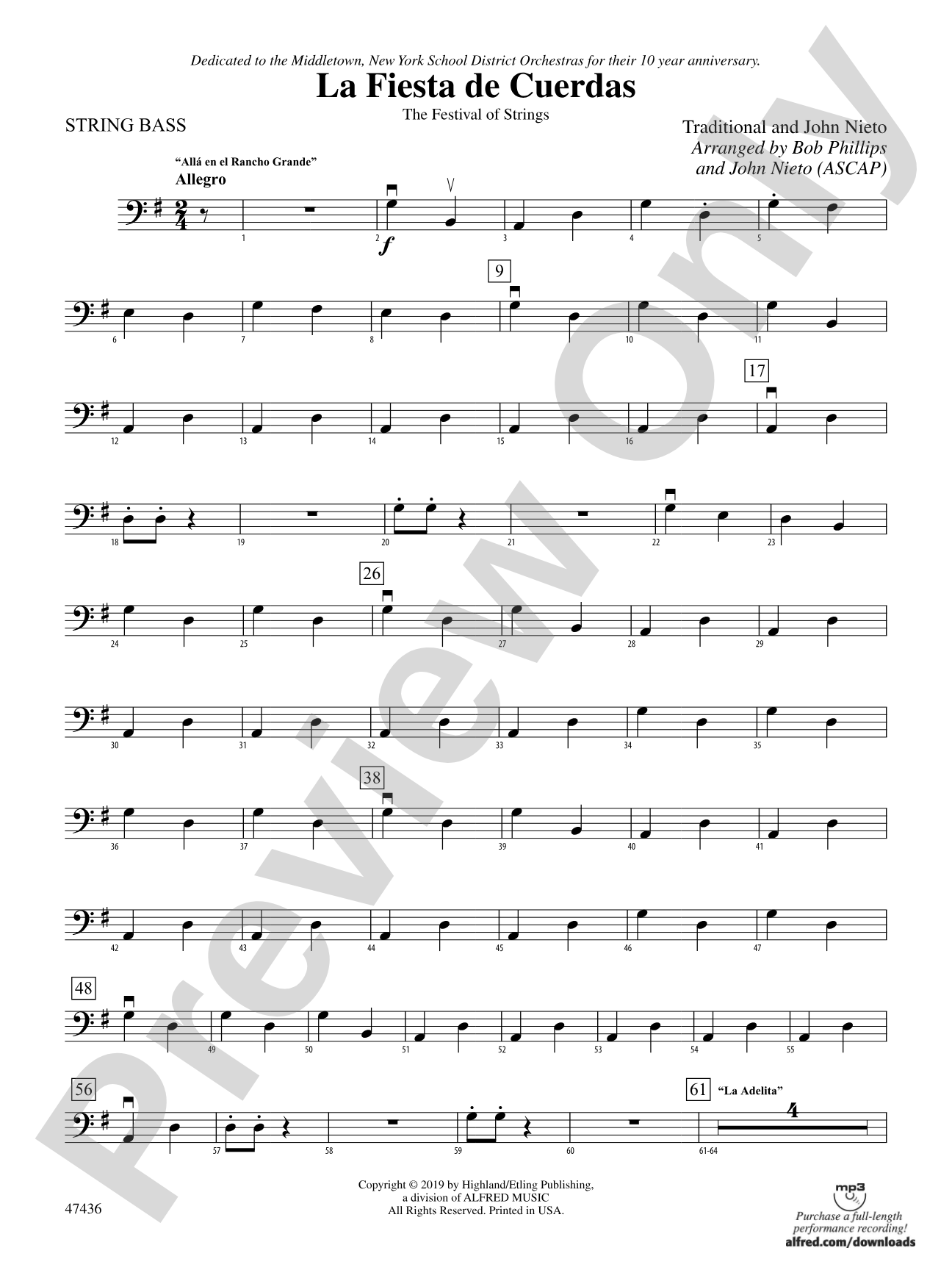 La Fiesta de Cuerdas: String Bass