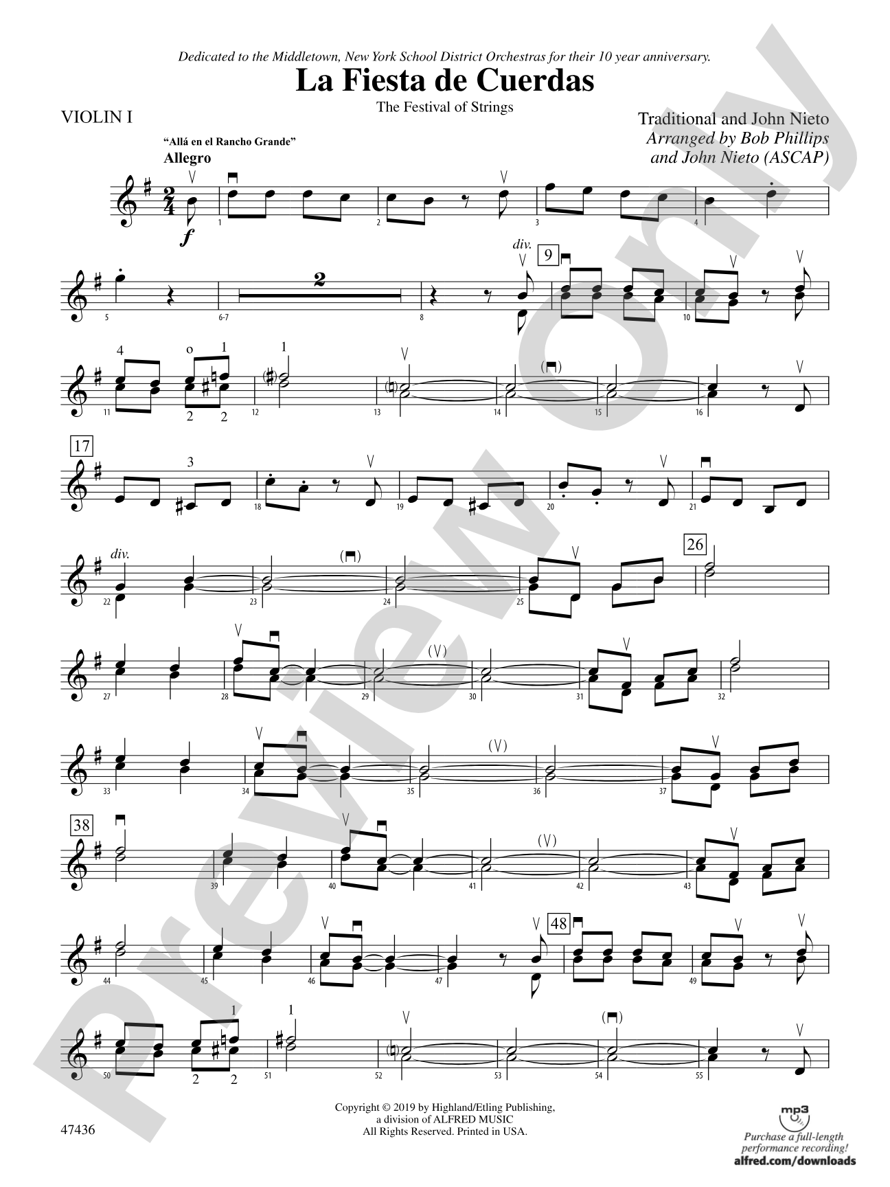 La Fiesta de Cuerdas: 1st Violin