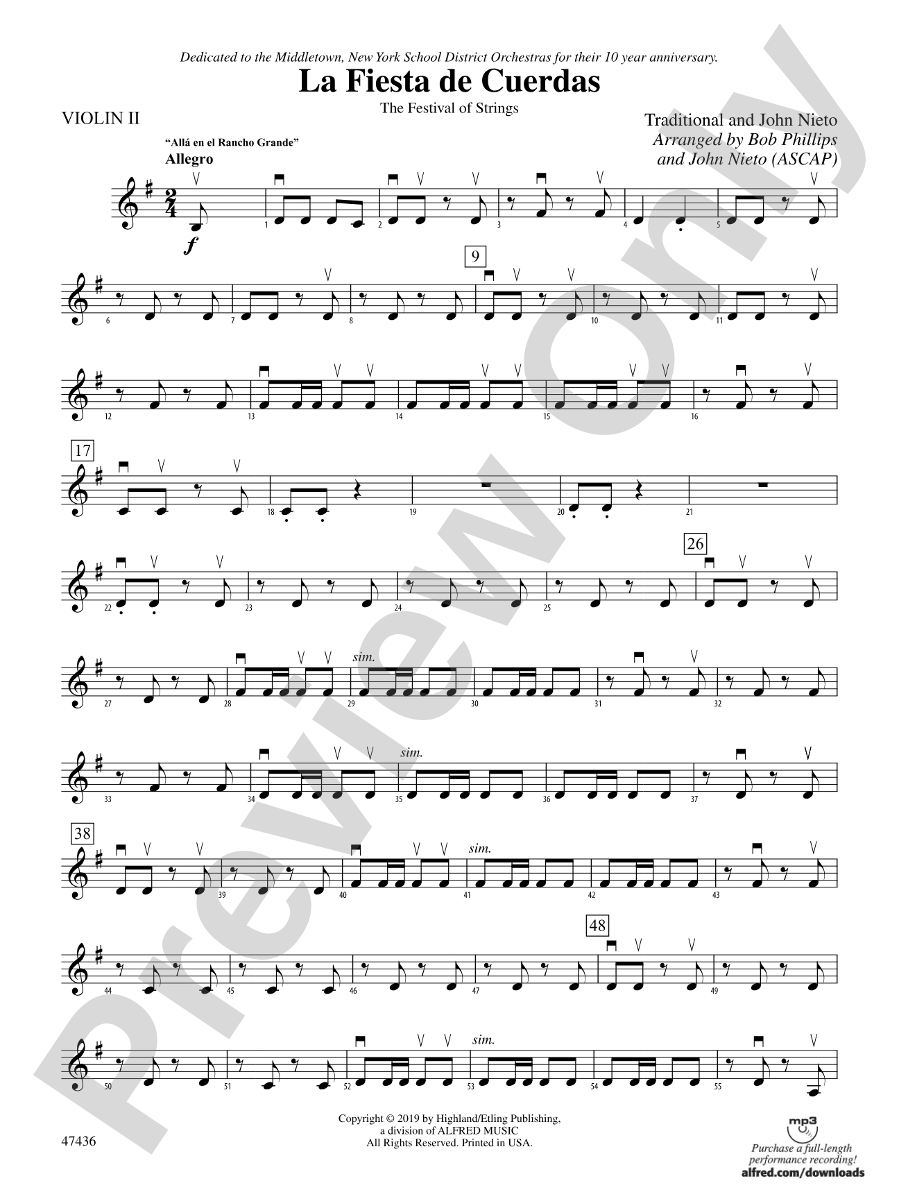 La Fiesta de Cuerdas: 2nd Violin