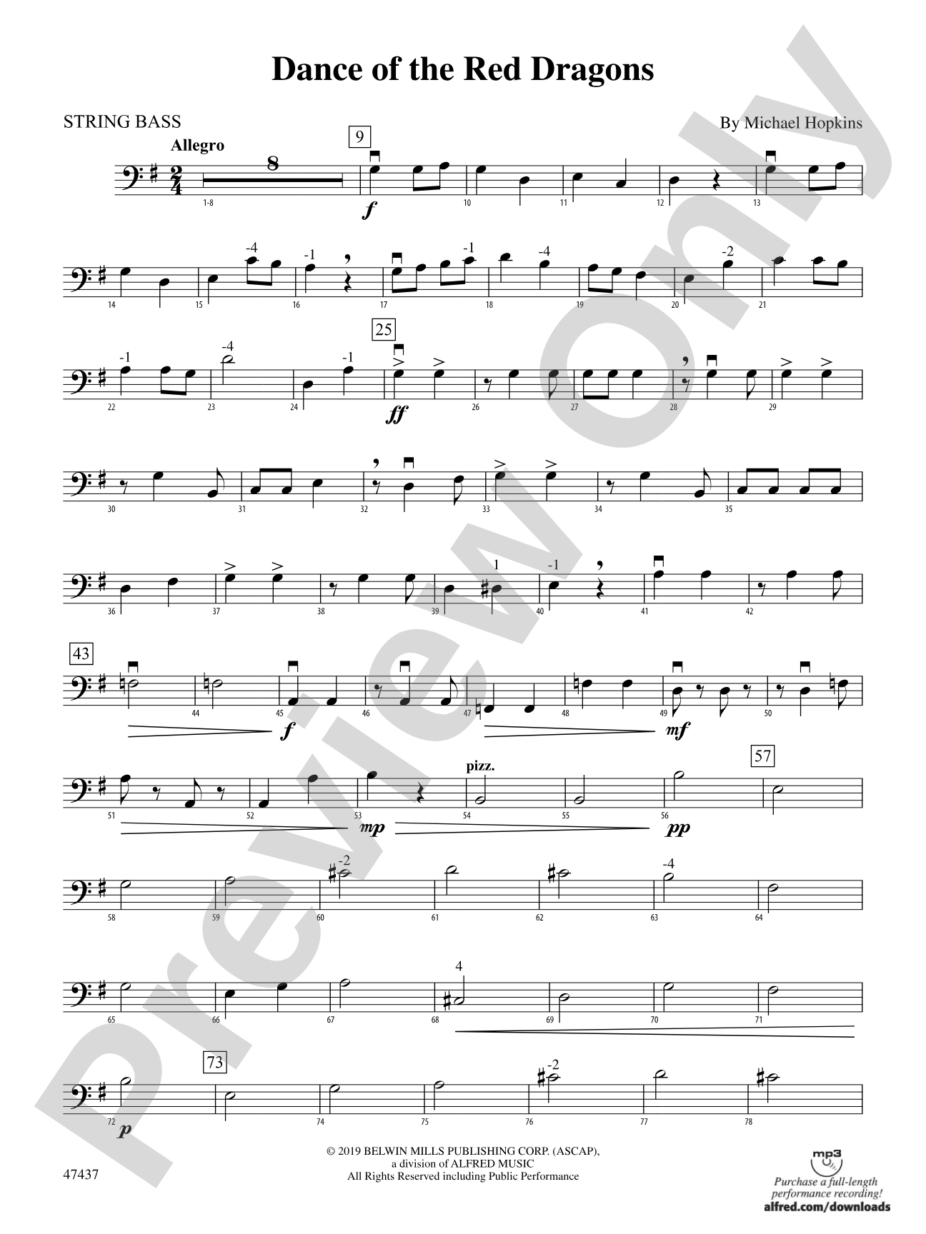 Dance of the Red Dragons: String Bass