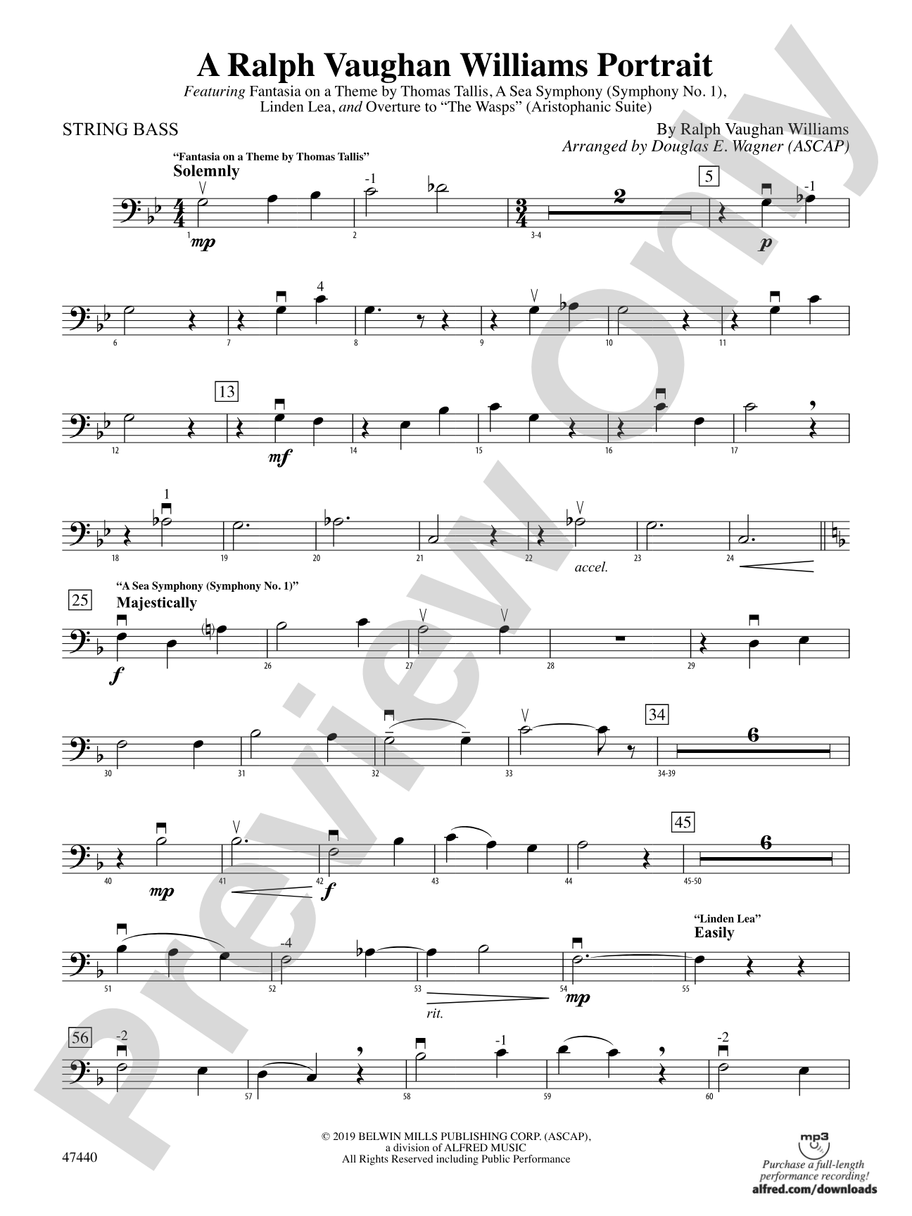 A Ralph Vaughan Williams Portrait: String Bass
