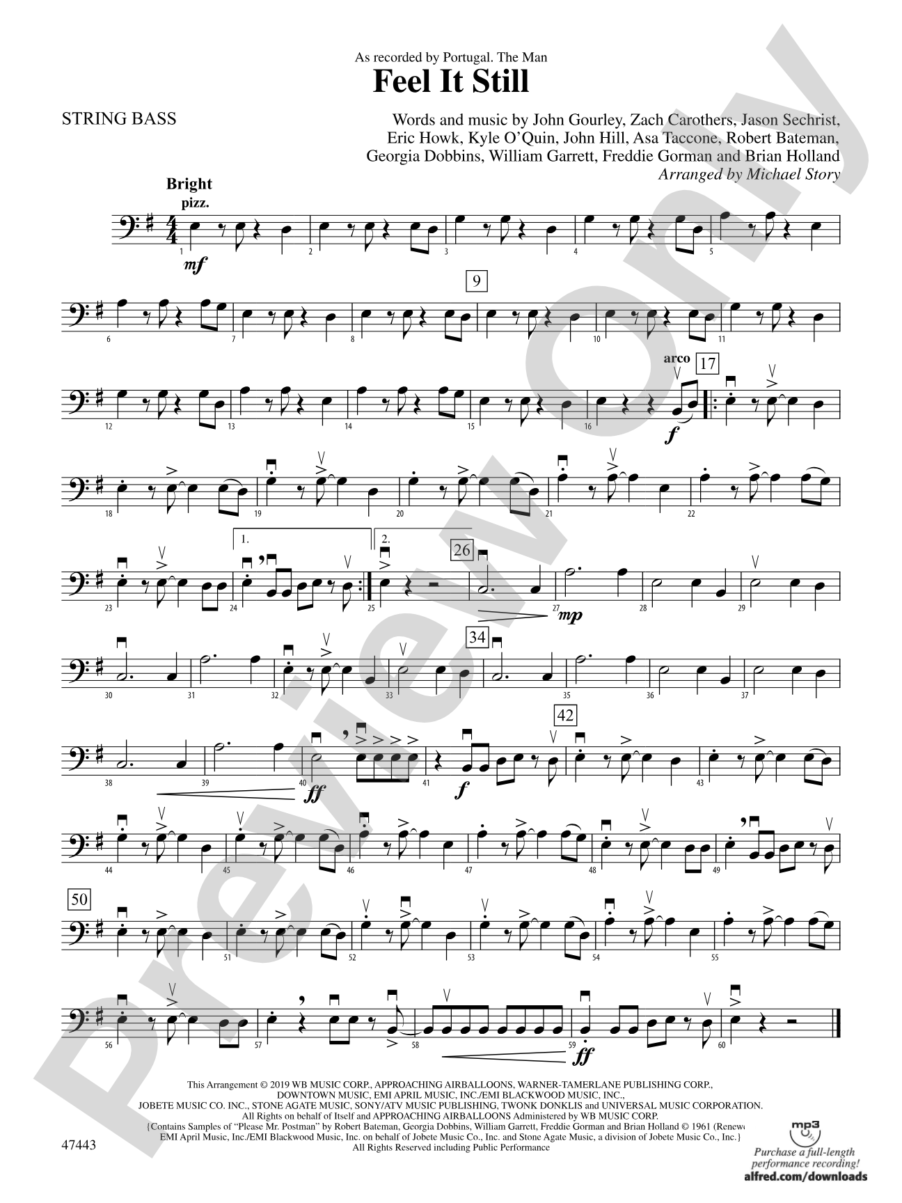 Feel It Still: String Bass