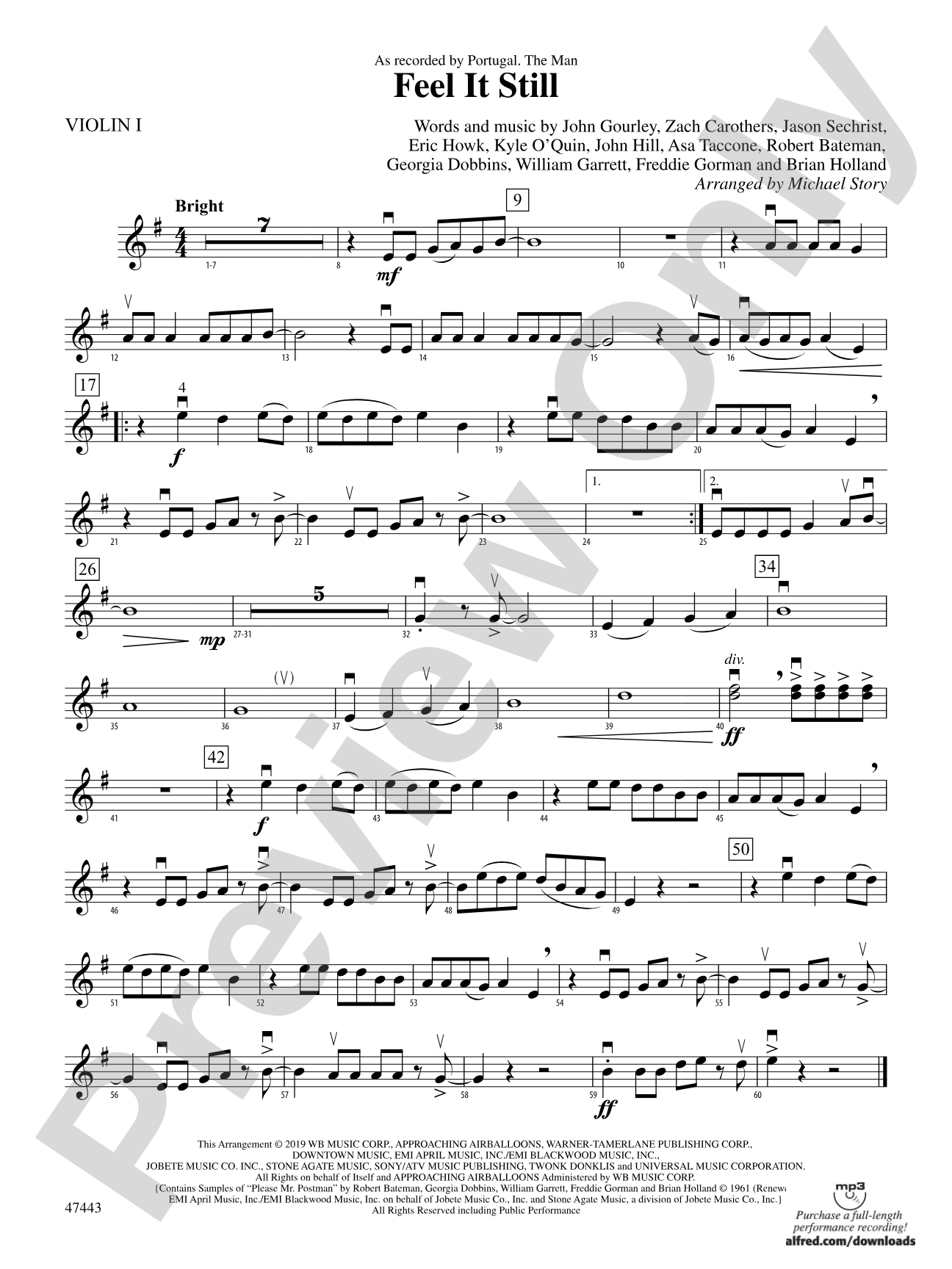 Feel It Still: 1st Violin