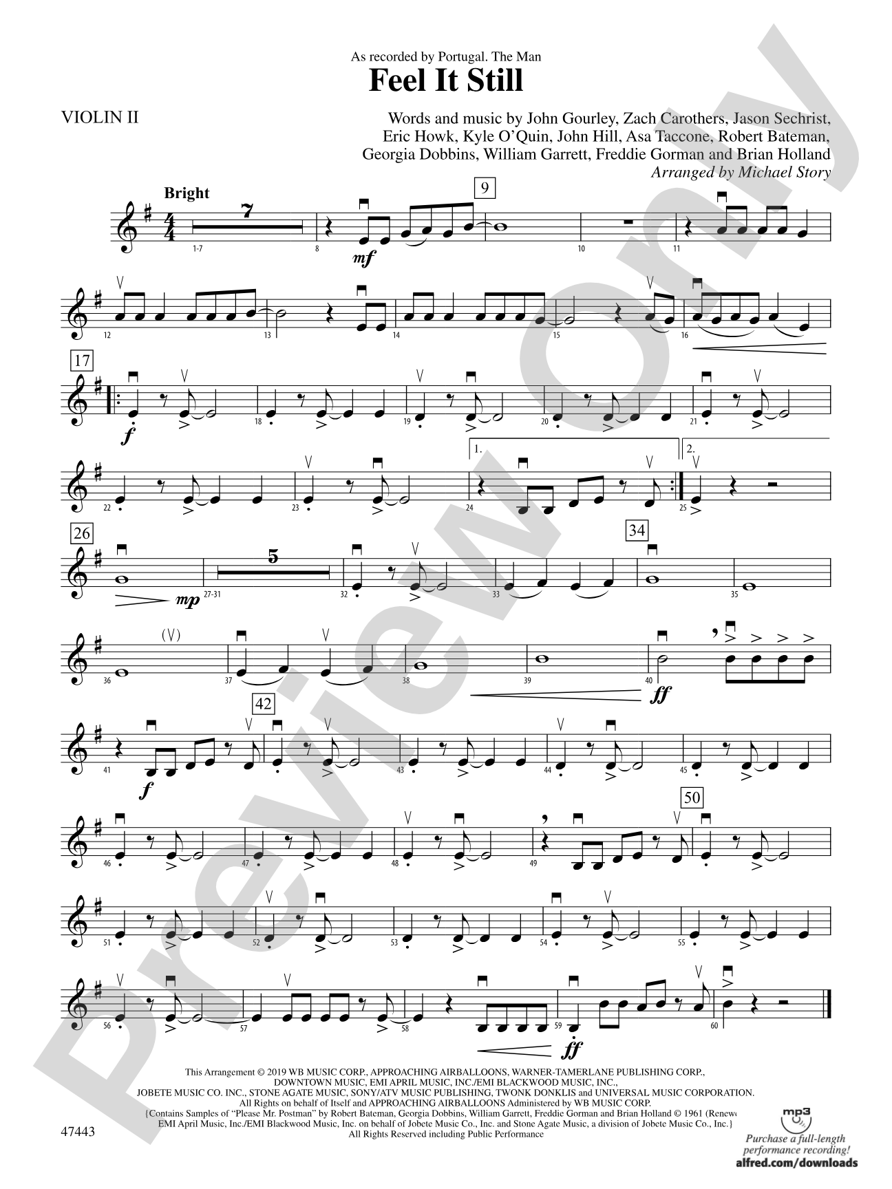 Feel It Still: 2nd Violin