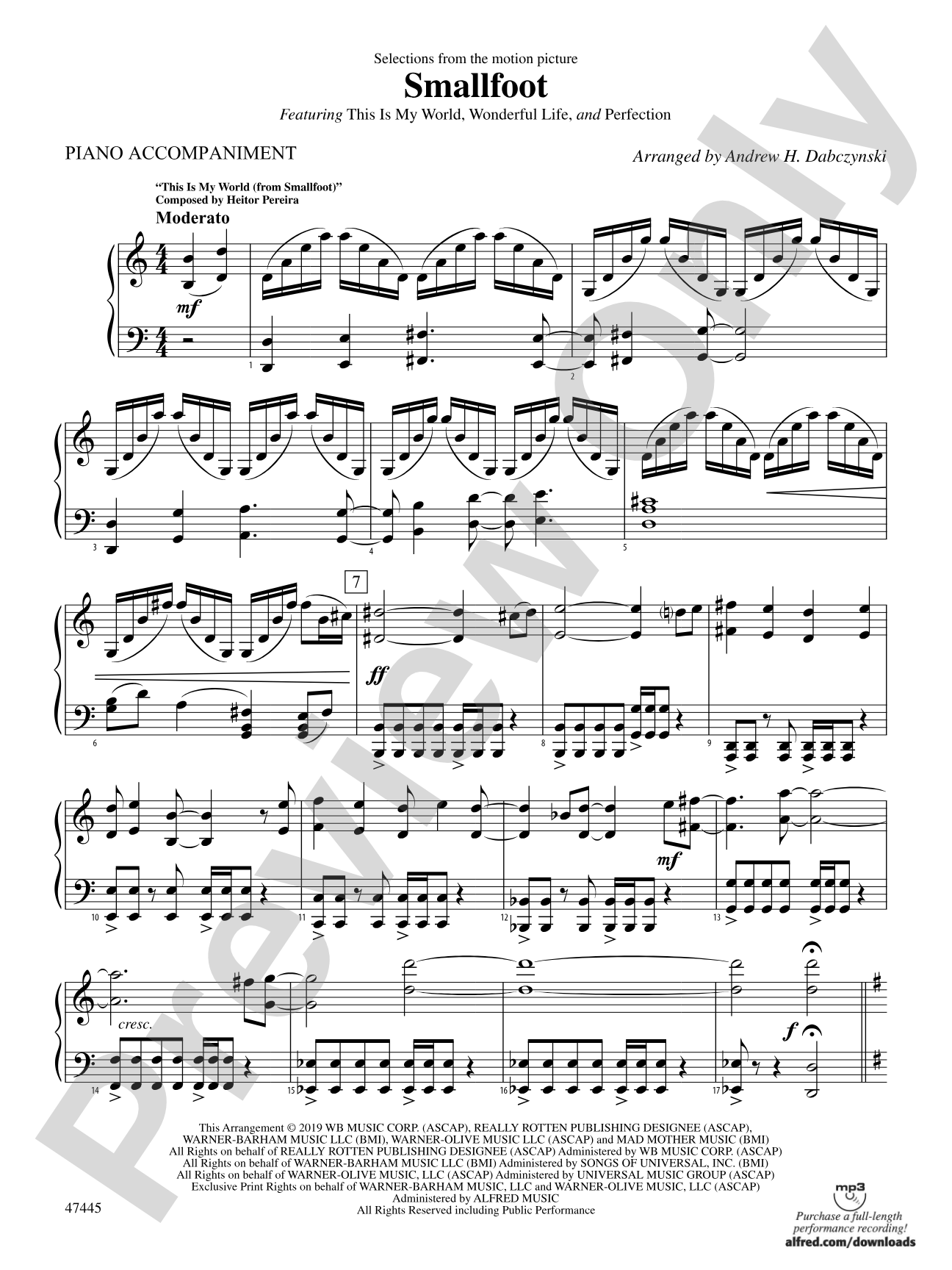 Smallfoot: Piano Accompaniment