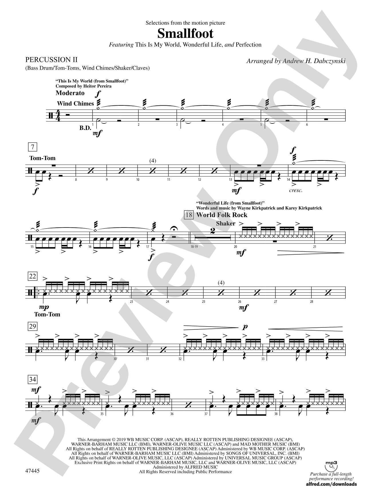 Smallfoot: 2nd Percussion