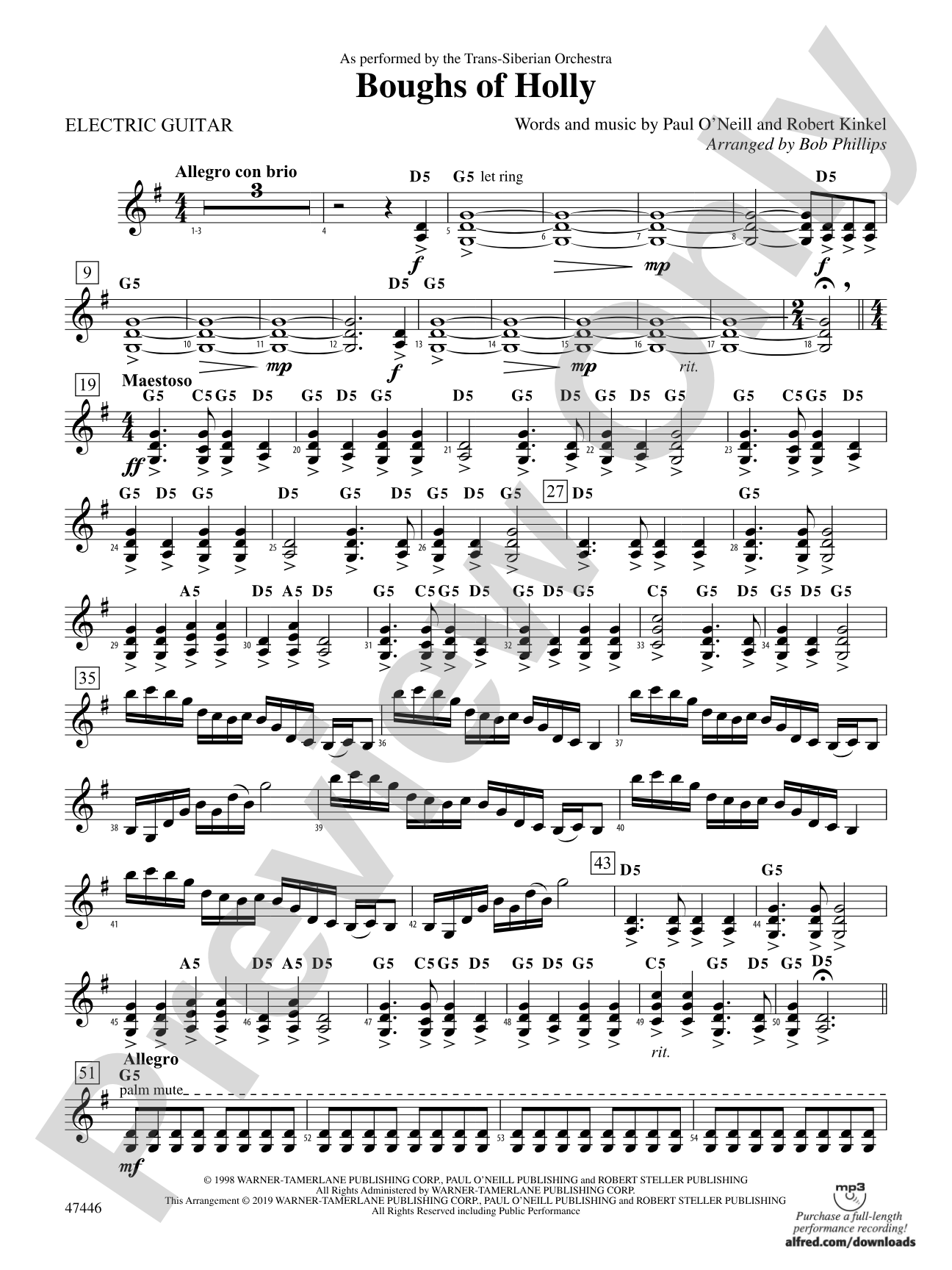 Boughs of Holly: Guitar