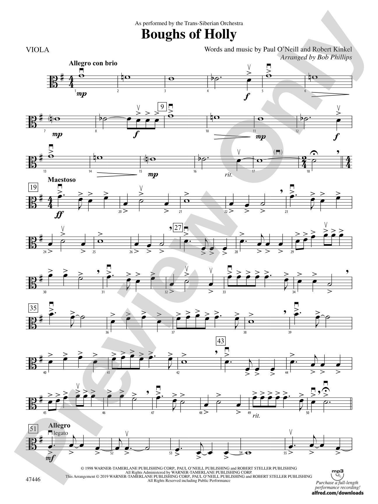 Boughs of Holly: Viola