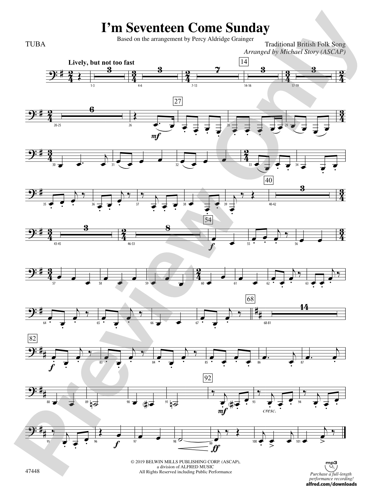 I'm Seventeen Come Sunday: Tuba