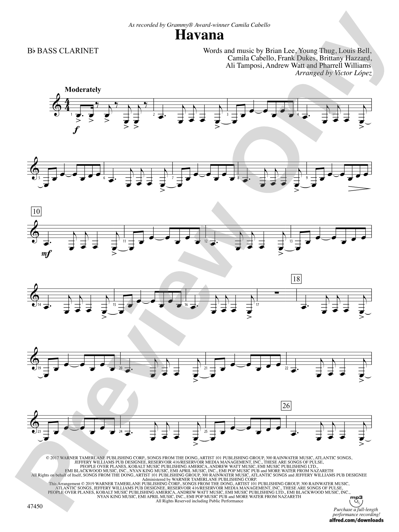 Havana: B-flat Bass Clarinet