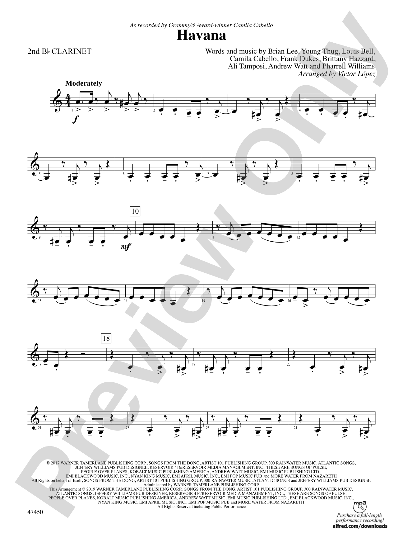 Havana: 2nd B-flat Clarinet