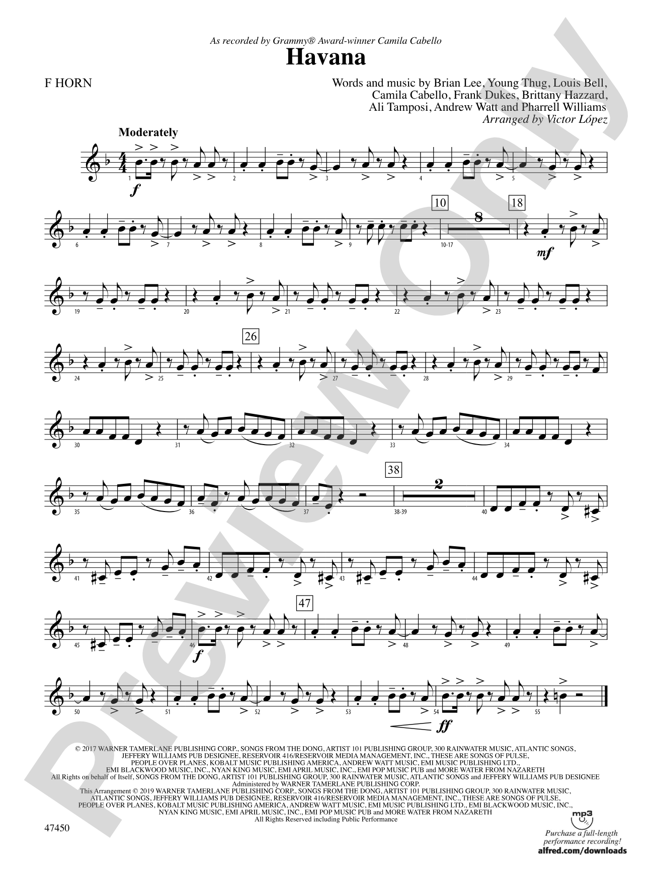 Havana: 1st F Horn