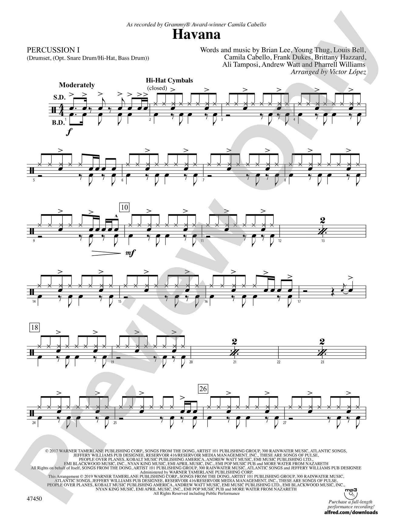 Havana: 1st Percussion