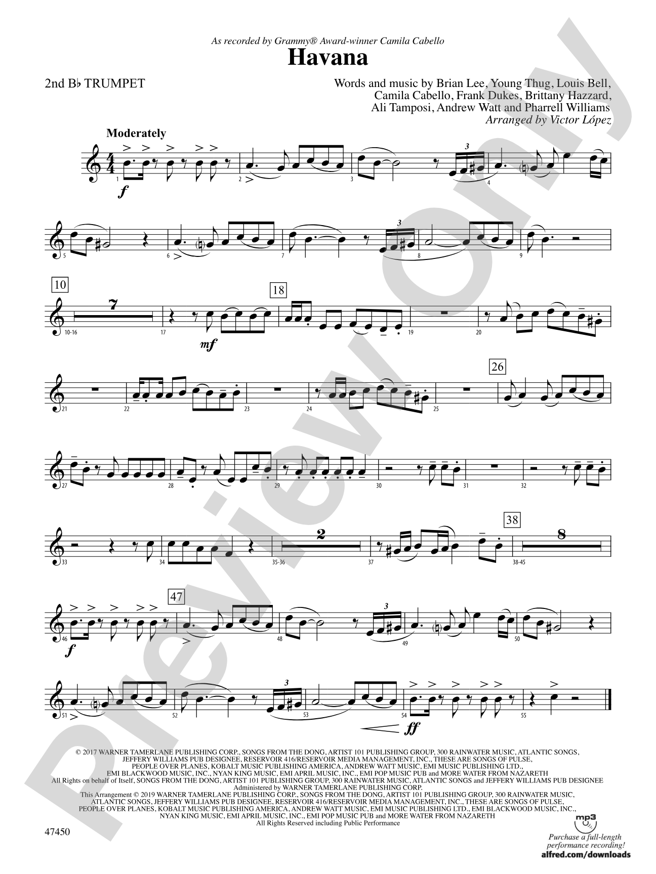 Havana: 2nd B-flat Trumpet