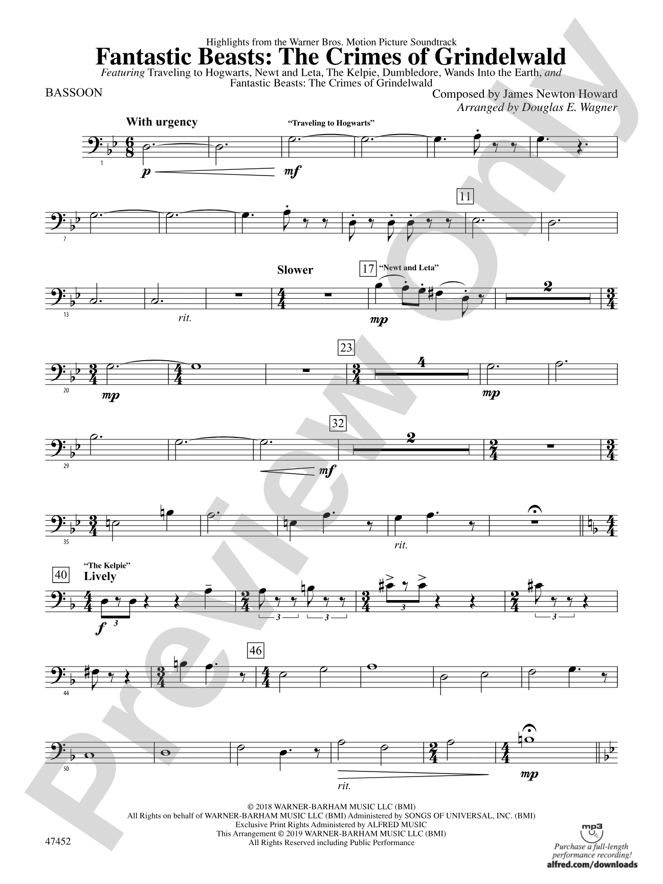 Fantastic Beasts: The Crimes of Grindelwald: Bassoon