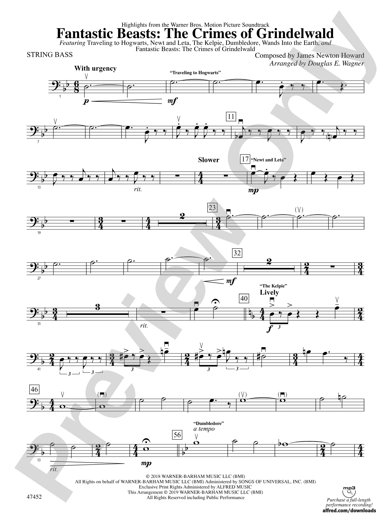 Fantastic Beasts: The Crimes of Grindelwald: String Bass