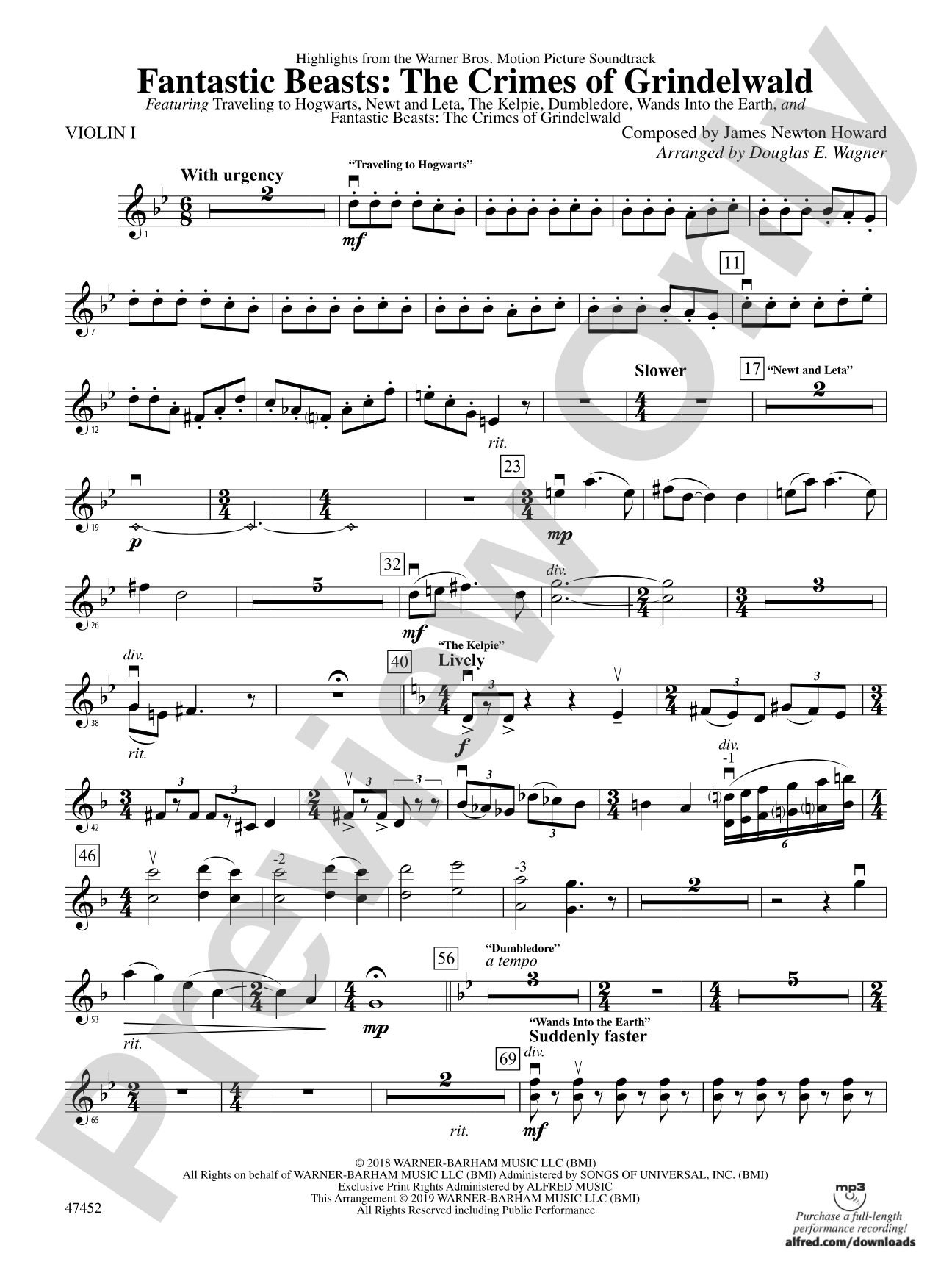 Fantastic Beasts: The Crimes of Grindelwald: 1st Violin