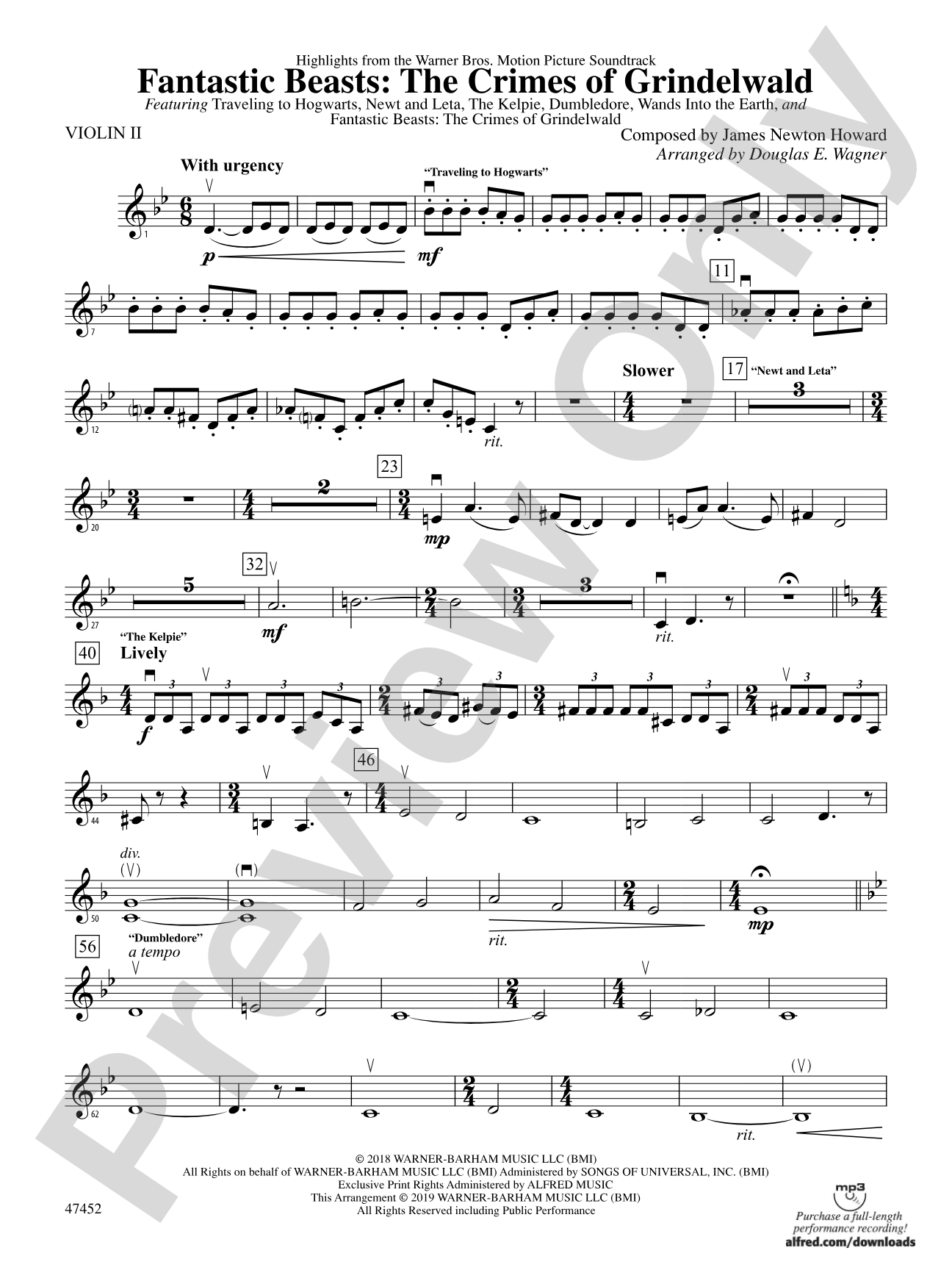 Fantastic Beasts: The Crimes of Grindelwald: 2nd Violin