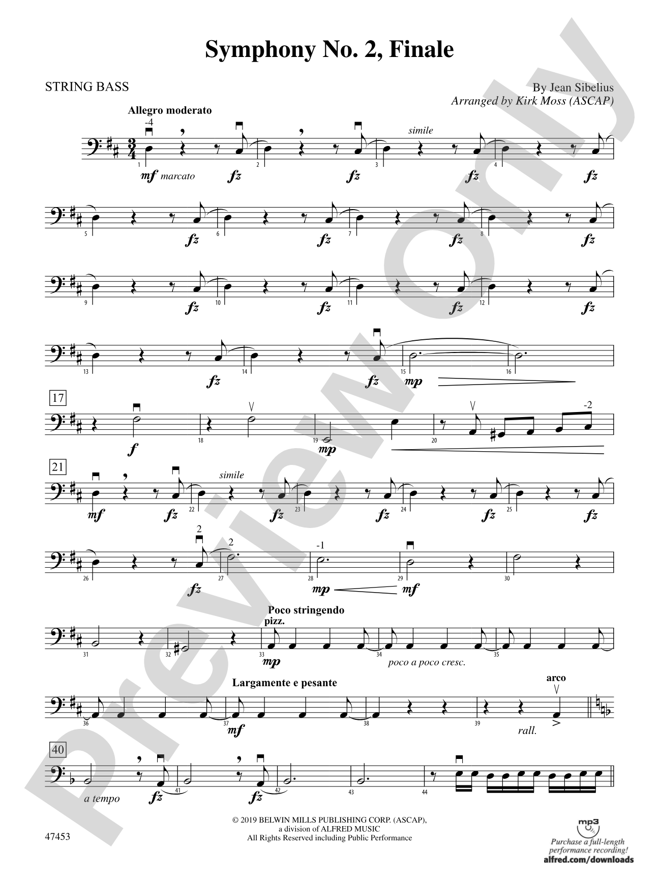 Symphony No. 2, Finale: String Bass