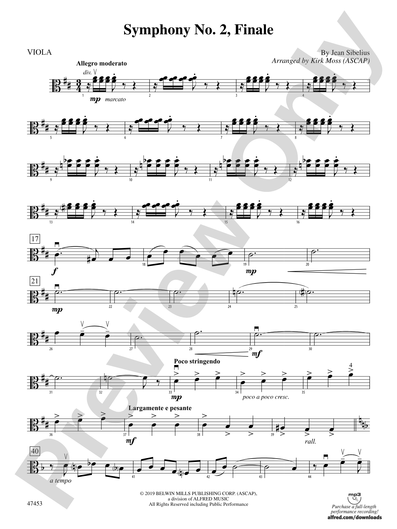 Symphony No. 2, Finale: Viola