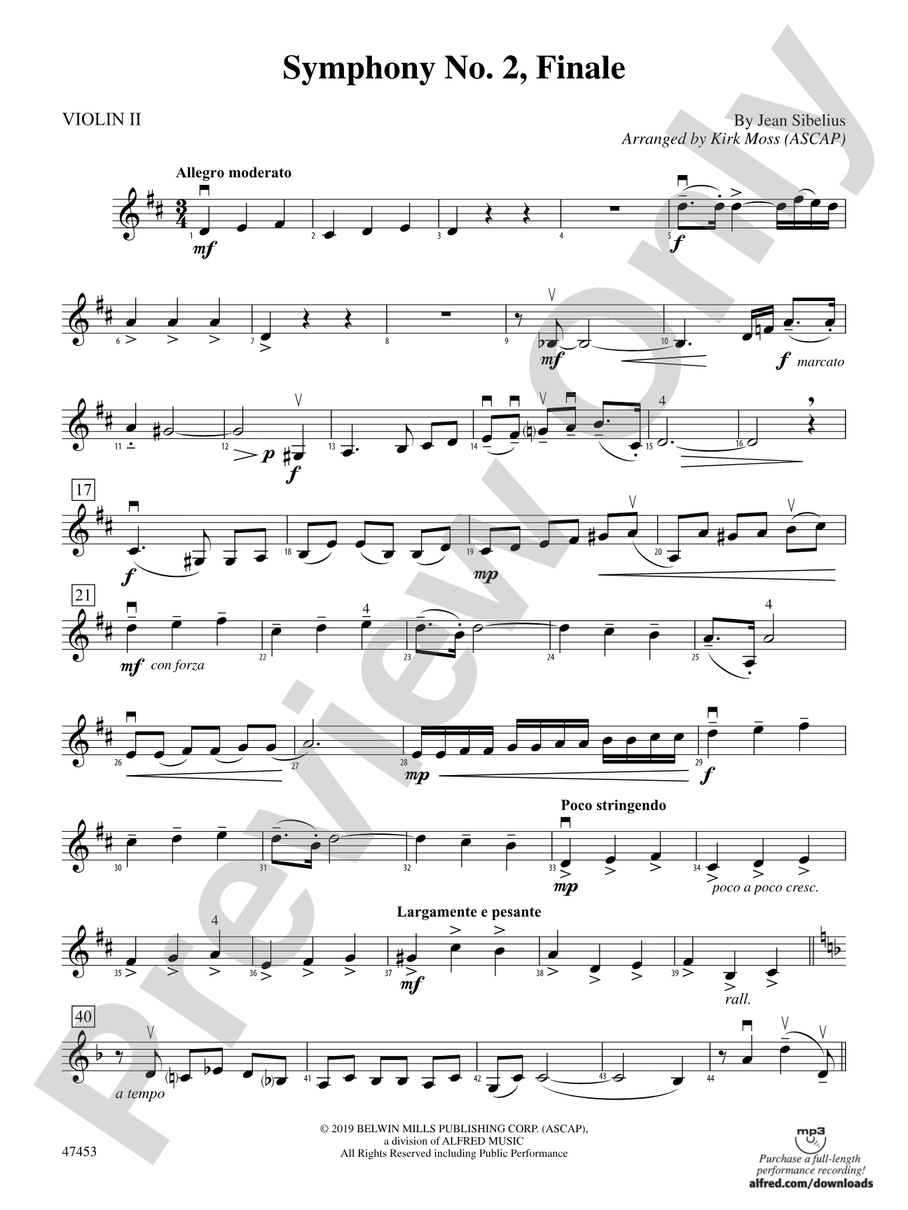 Symphony No. 2, Finale: 2nd Violin