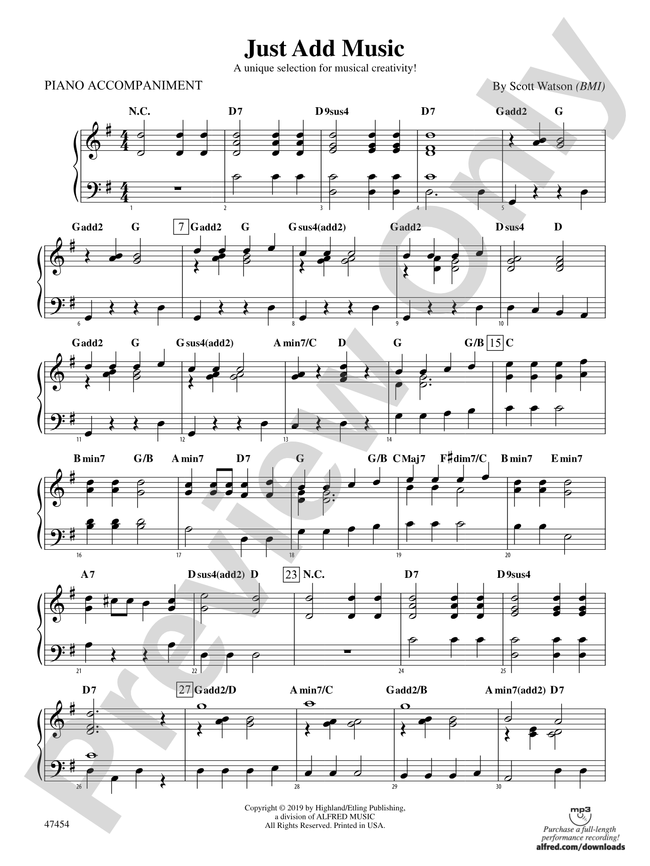 Just Add Music: Piano Accompaniment