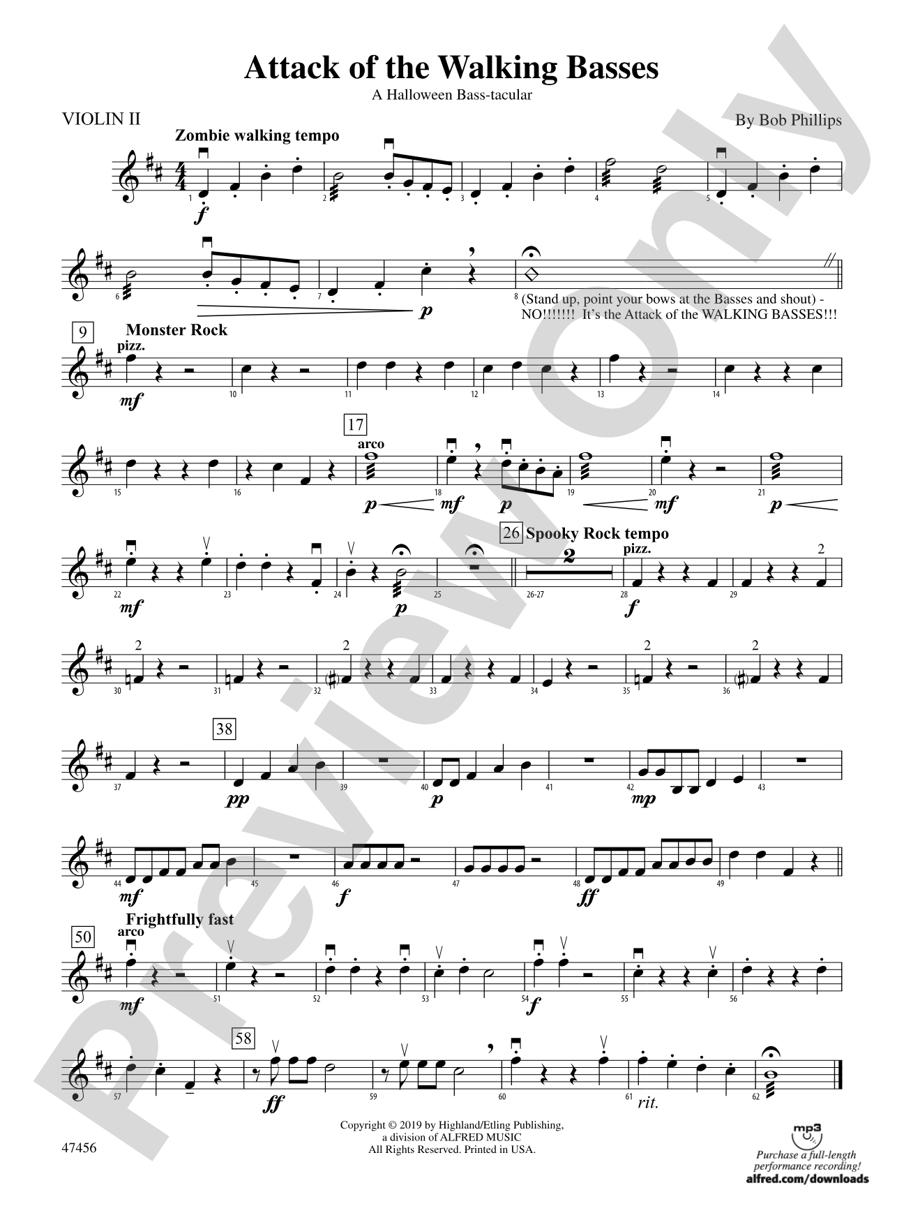 Attack of the Walking Basses: 2nd Violin