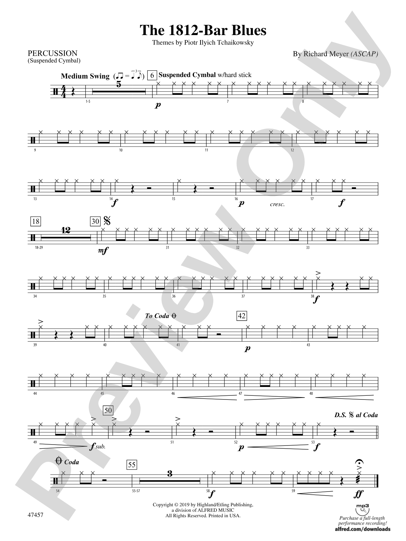 The 1812-Bar Blues: 1st Percussion