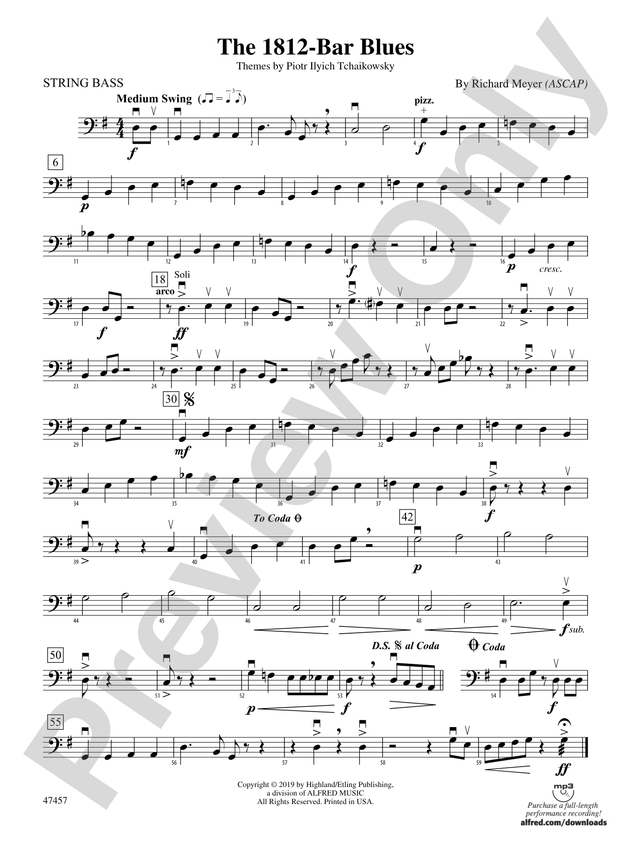 The 1812-Bar Blues: String Bass
