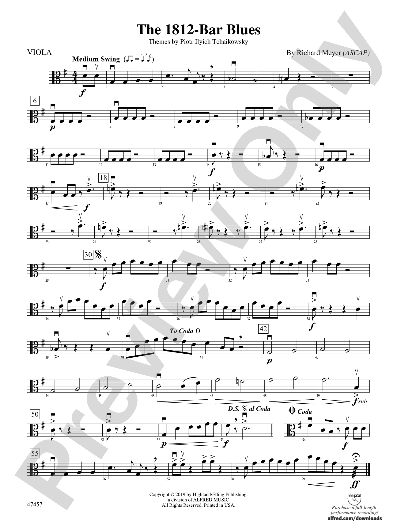 The 1812-Bar Blues: Viola