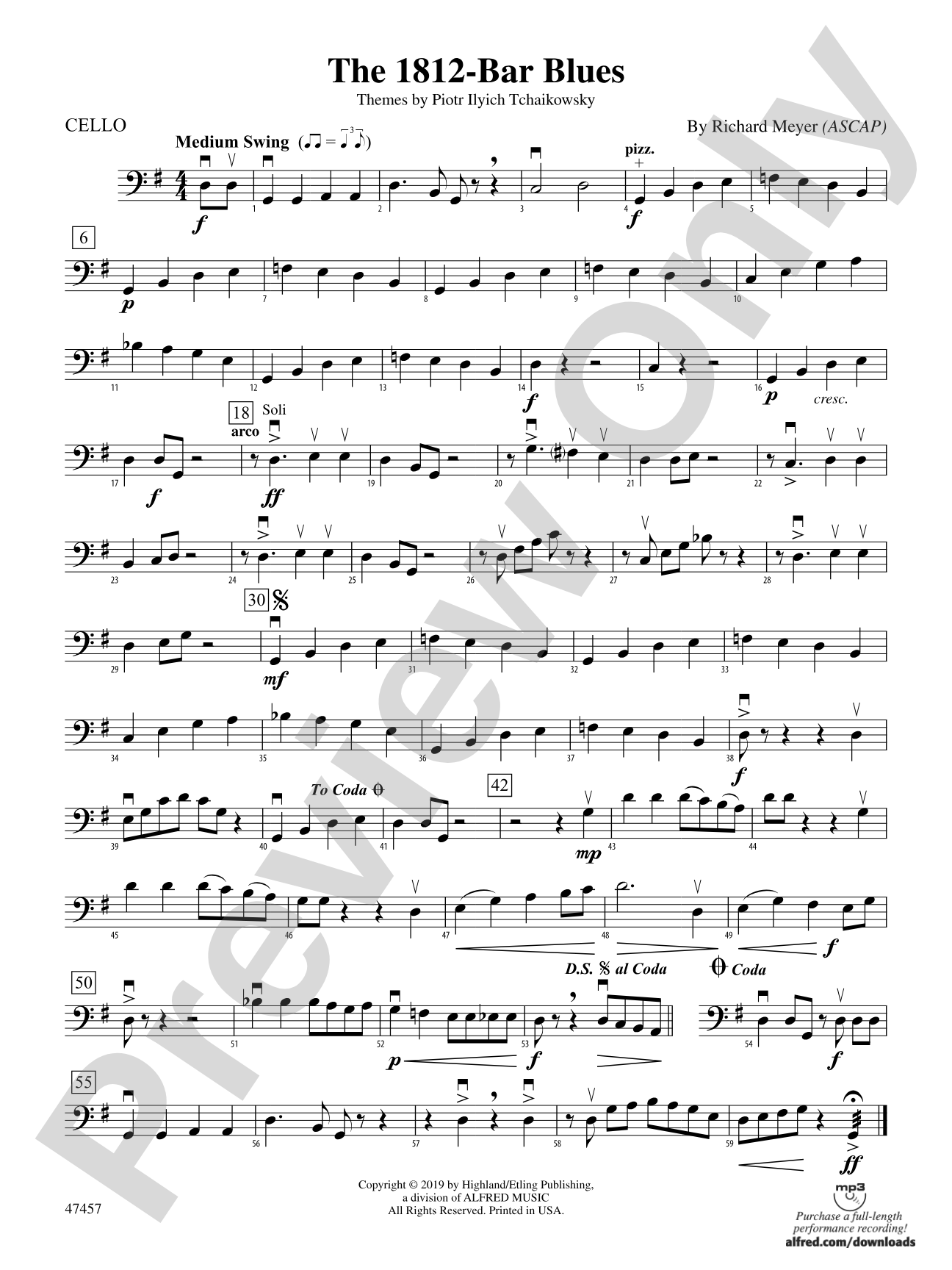 The 1812-Bar Blues: Cello