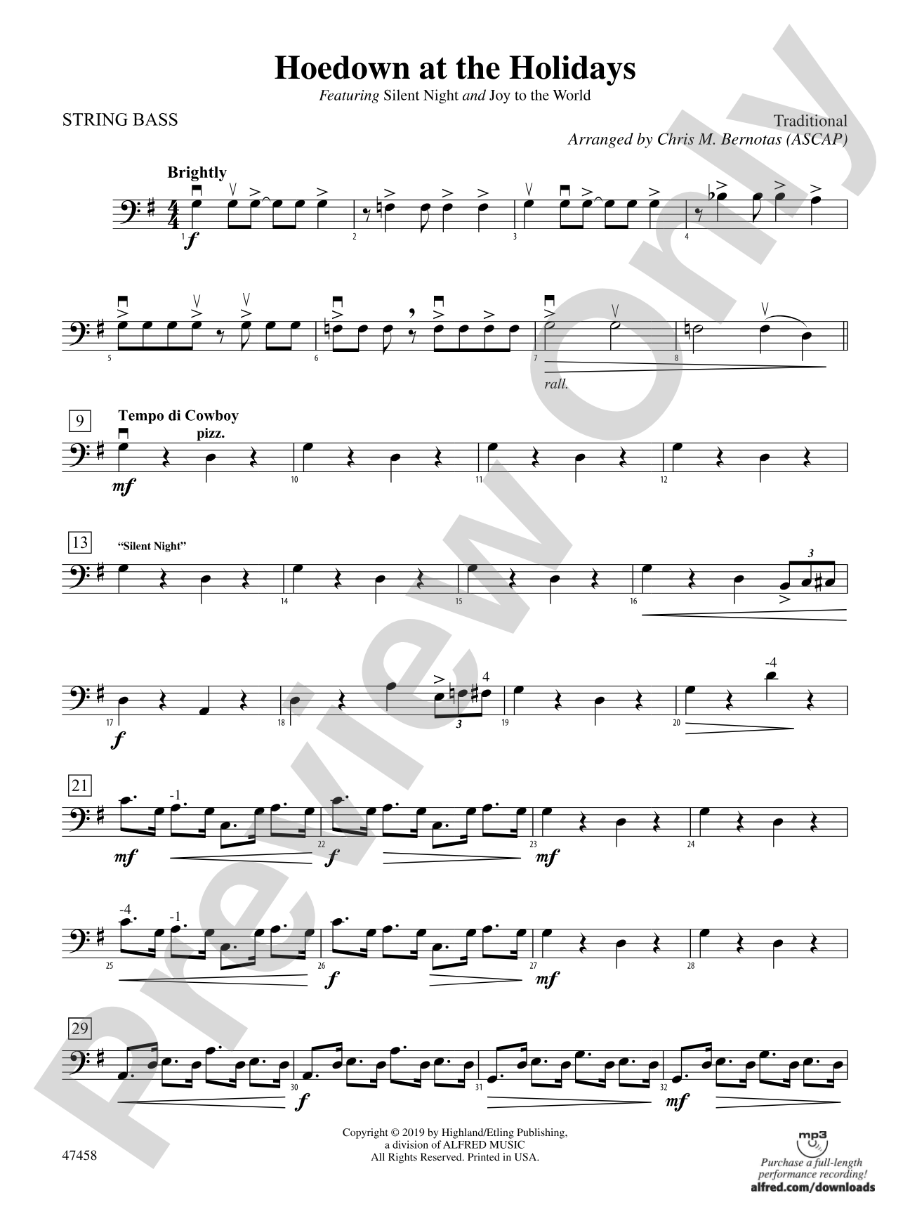 Hoedown at the Holidays: String Bass