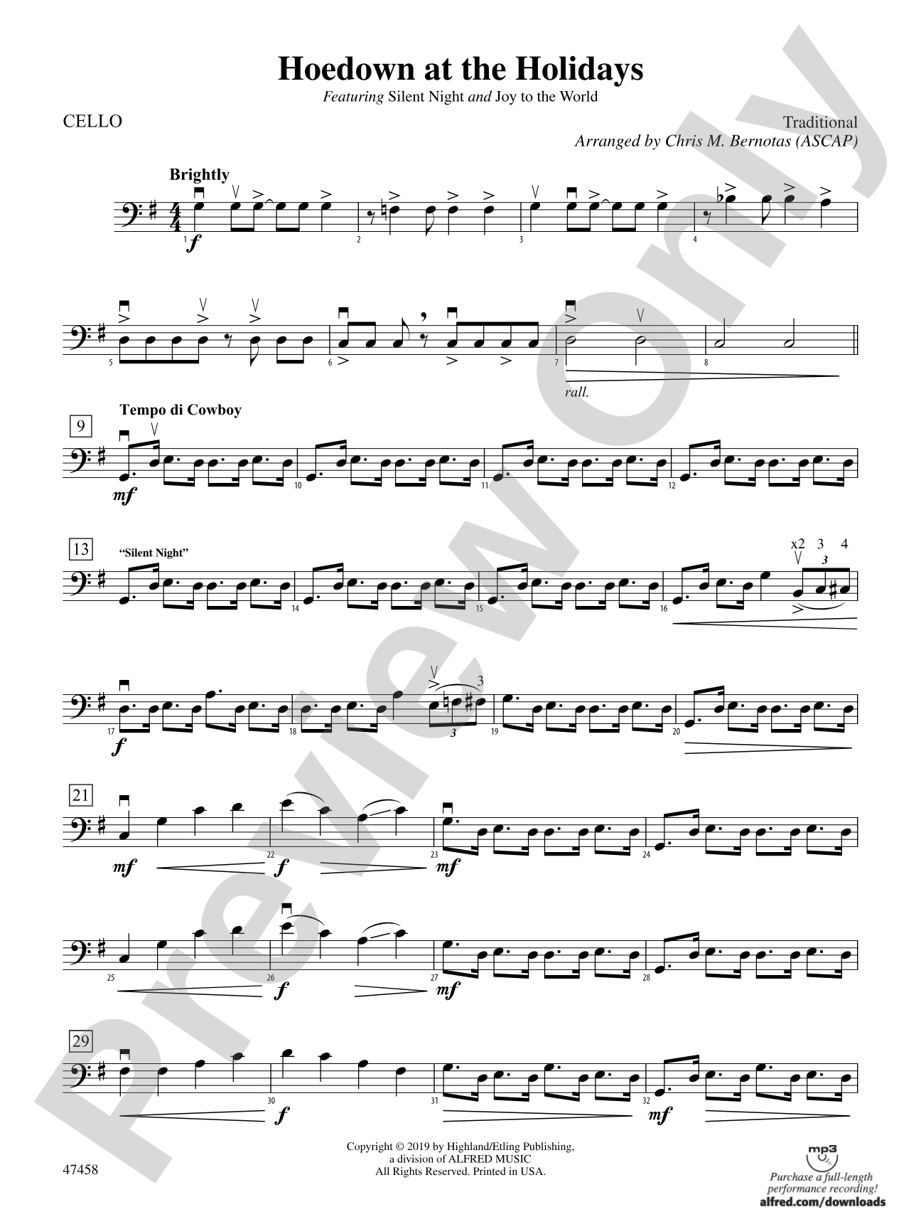 Hoedown at the Holidays: Cello