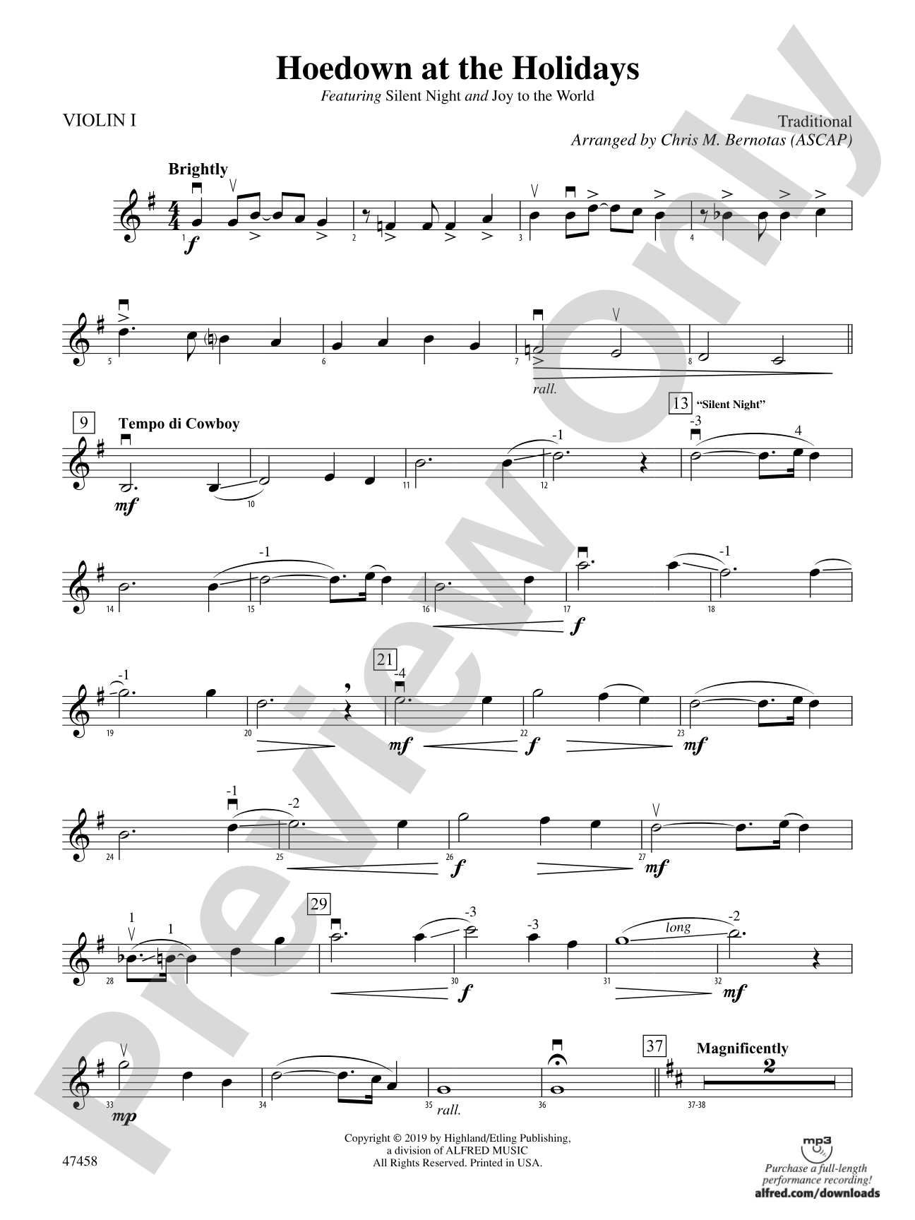 Hoedown at the Holidays: 1st Violin
