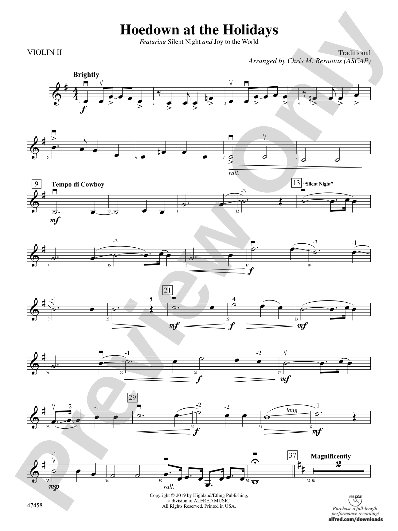 Hoedown at the Holidays: 2nd Violin