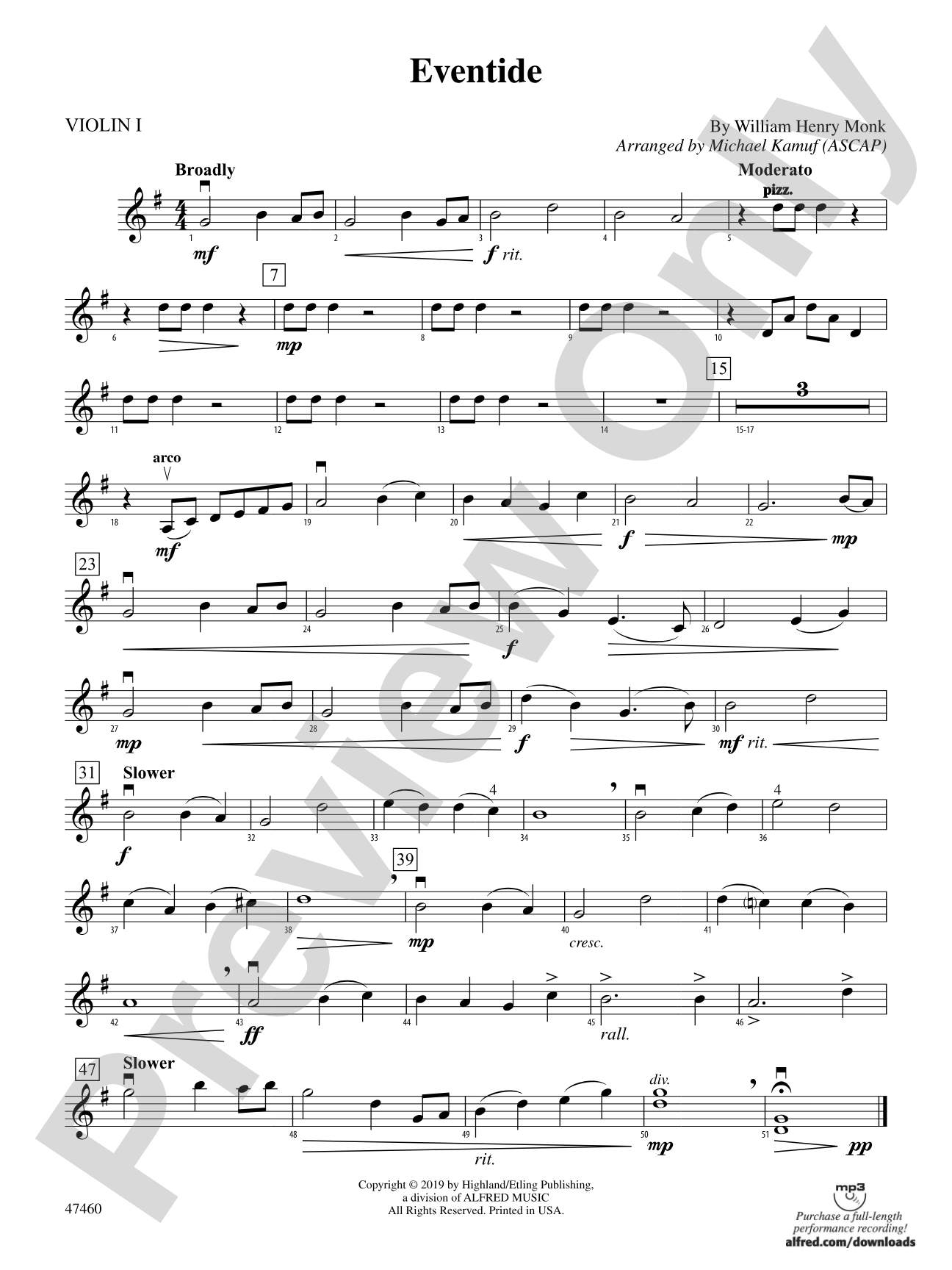 Eventide: 1st Violin