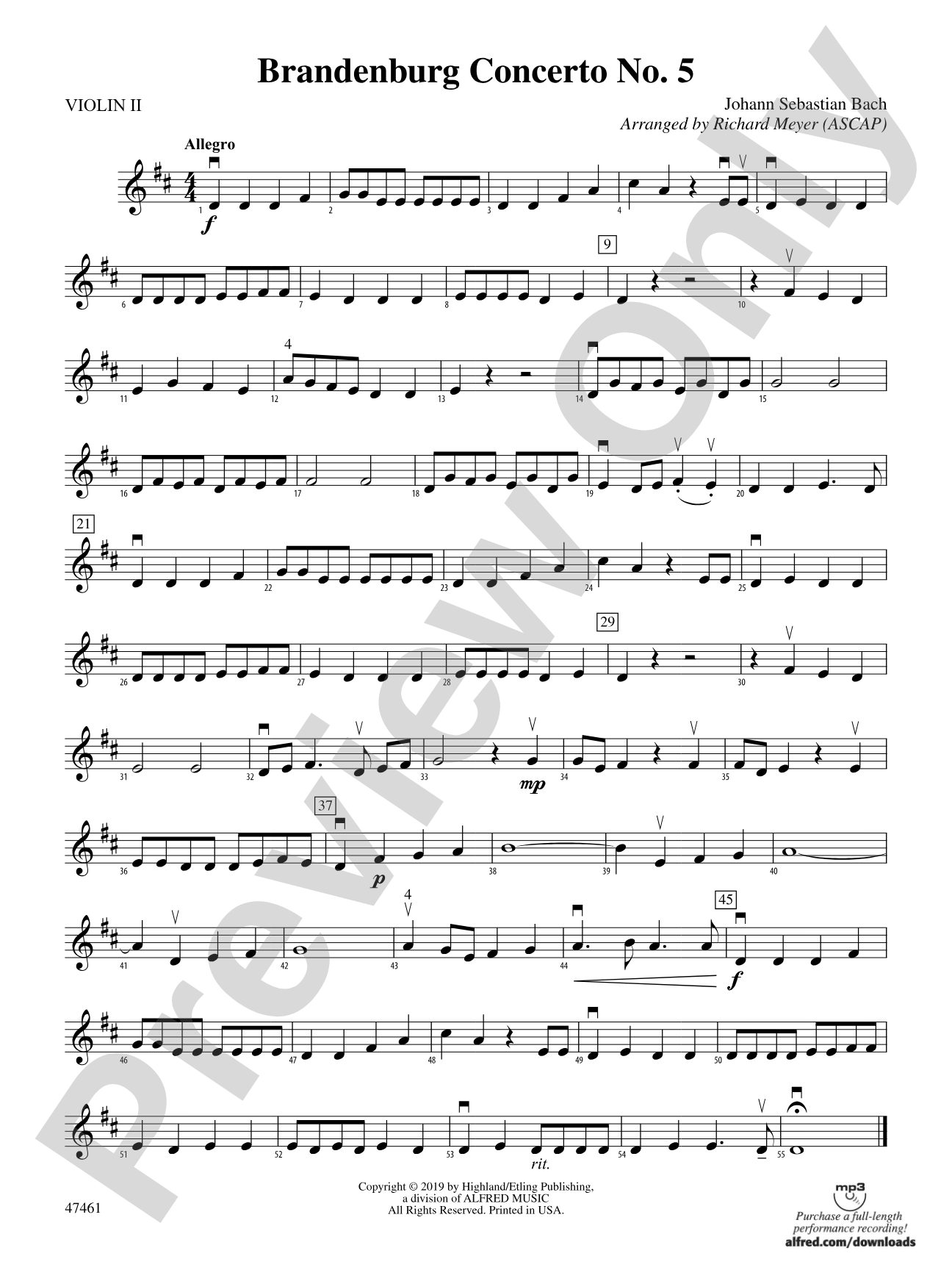 Brandenburg Concerto No. 5: 2nd Violin