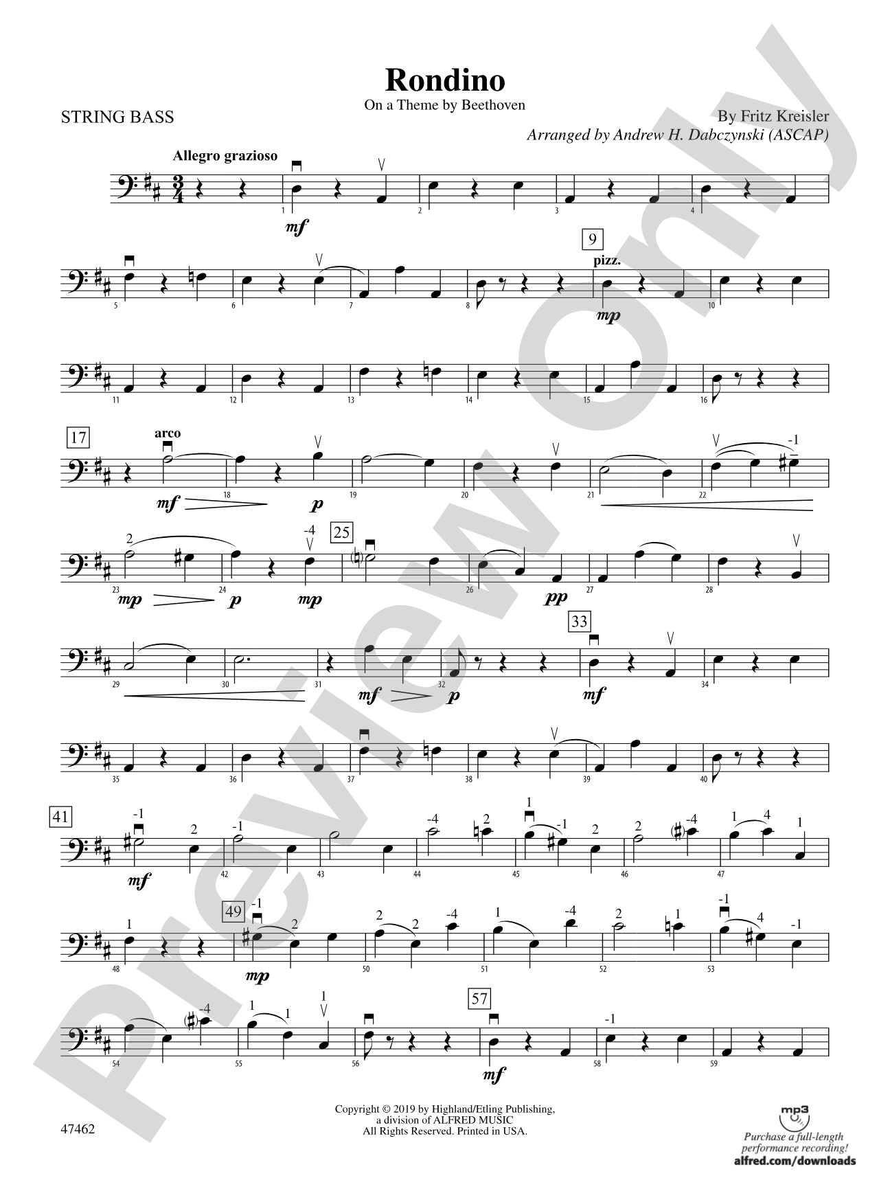 Rondino: String Bass