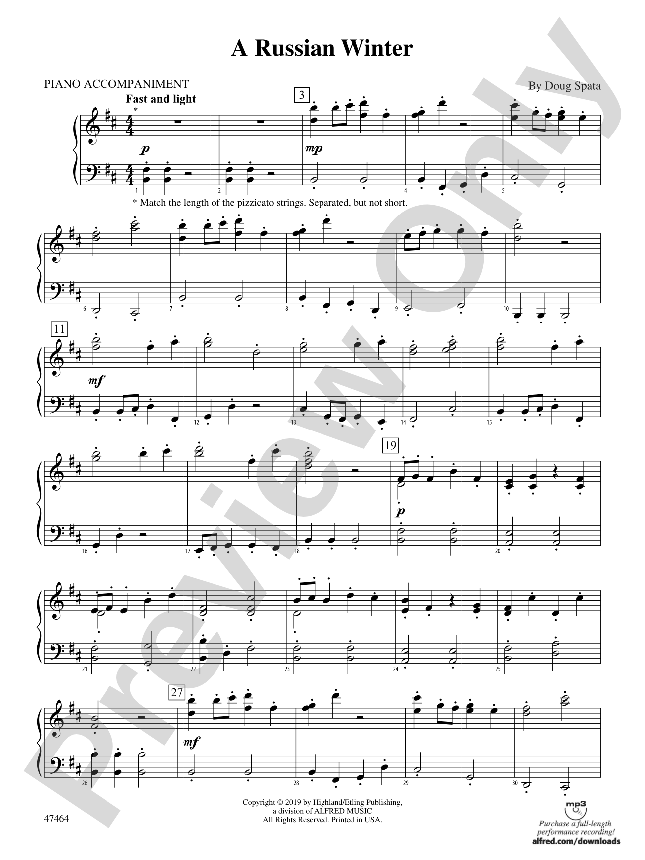 A Russian Winter: Piano Accompaniment