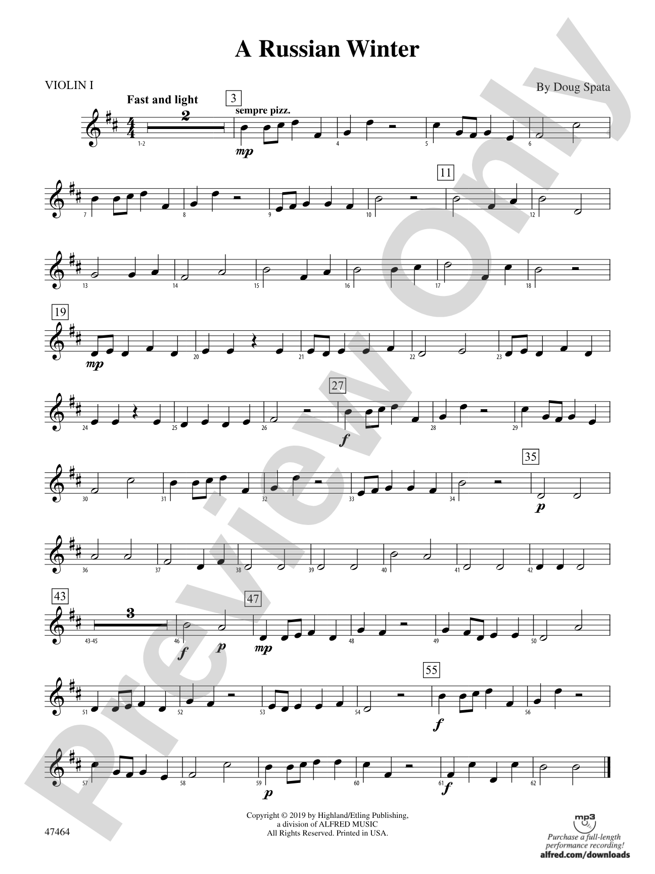 A Russian Winter: 1st Violin