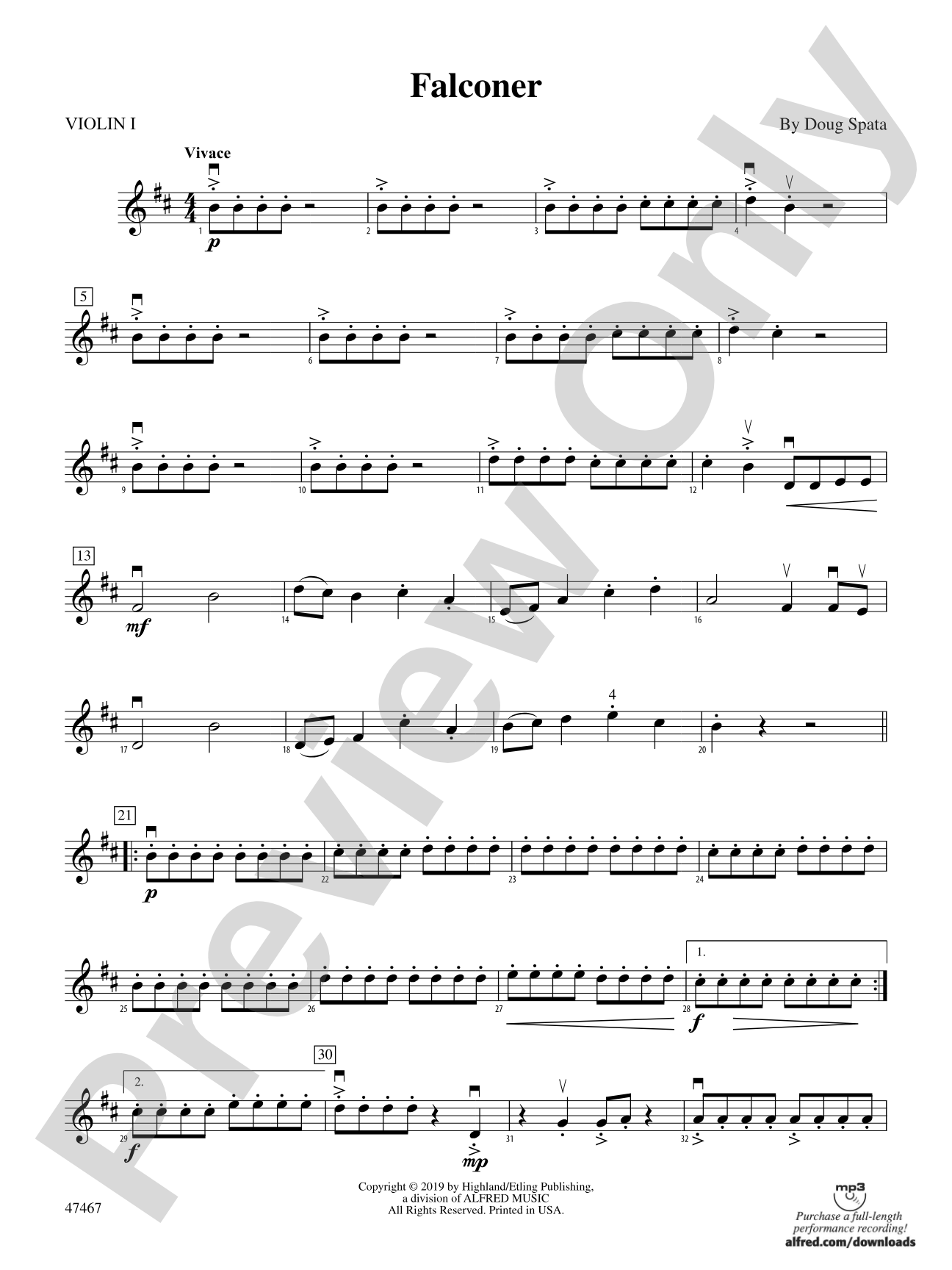 Falconer: 1st Violin
