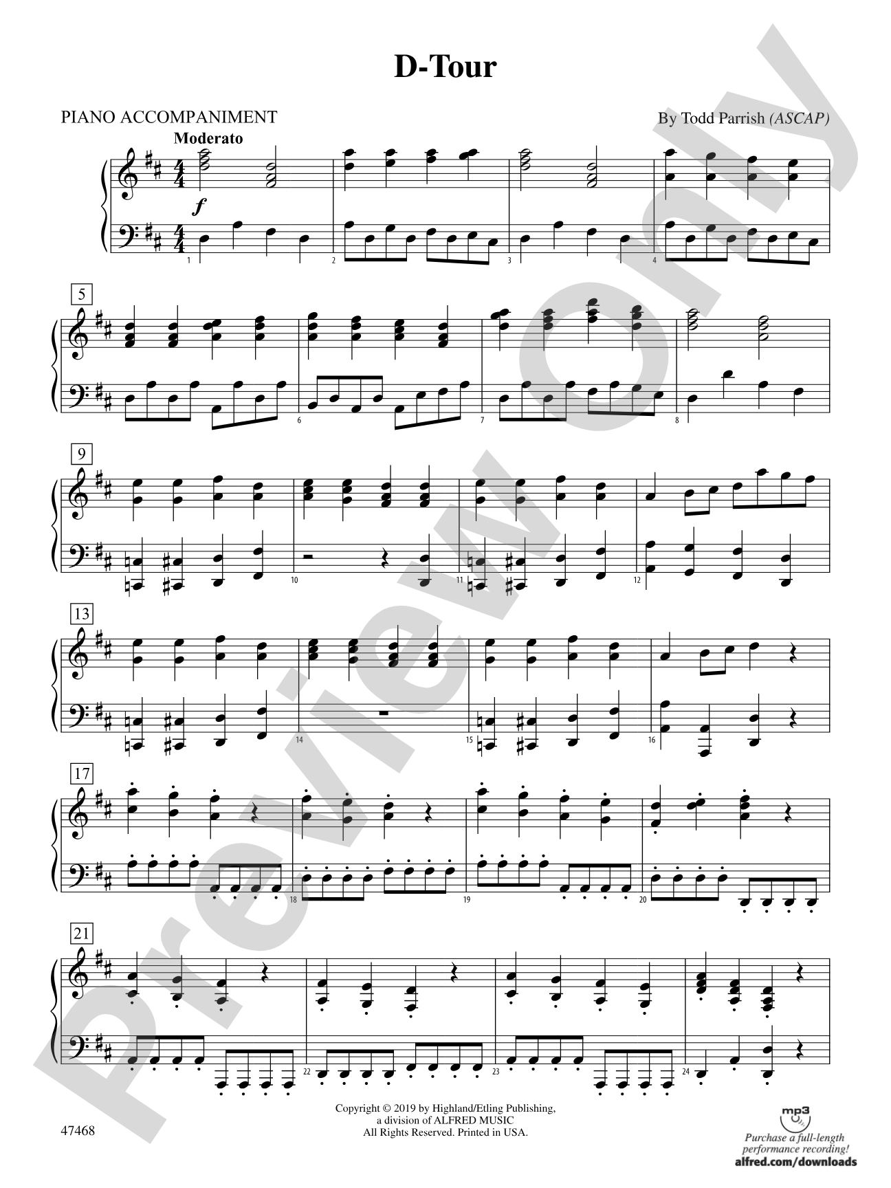 D-Tour: Piano Accompaniment