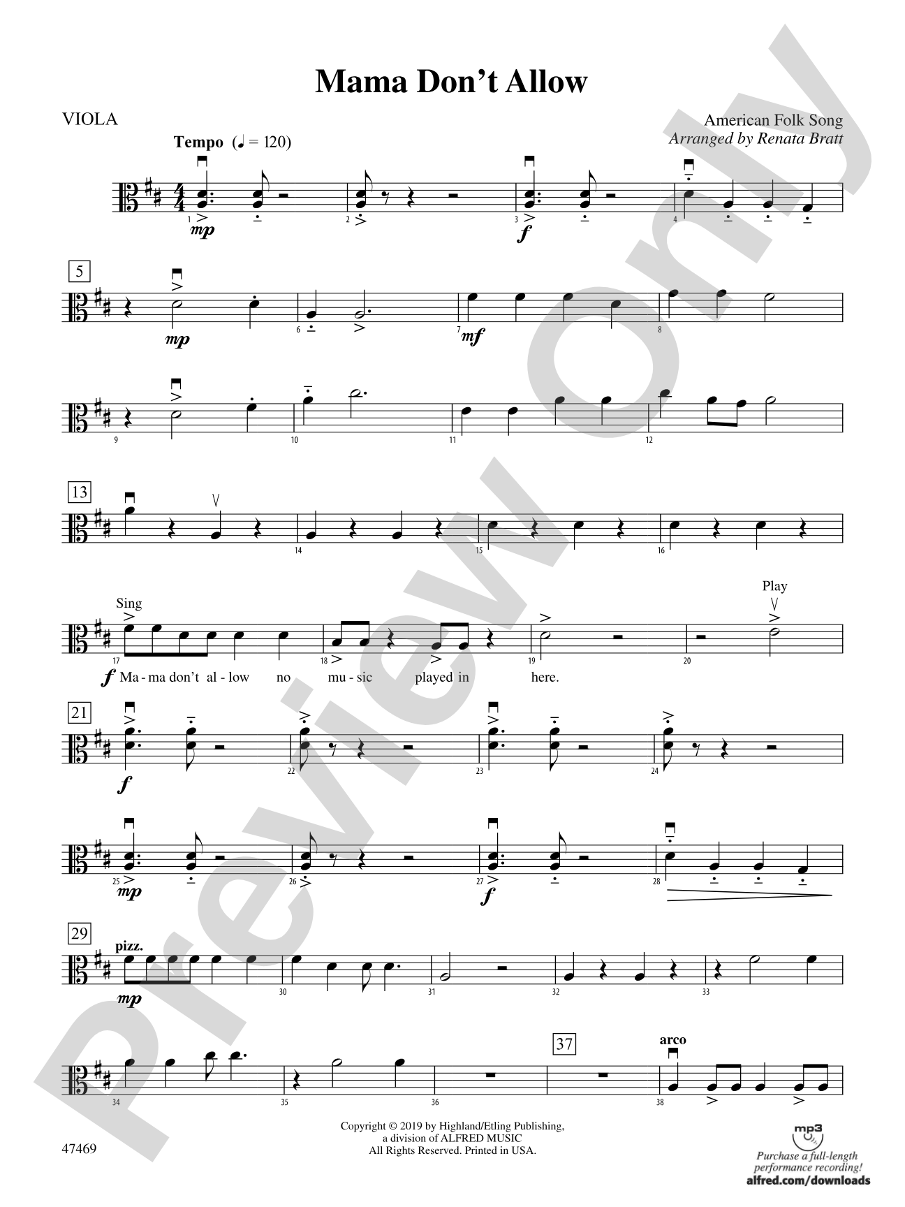 Mama Don't Allow: Viola