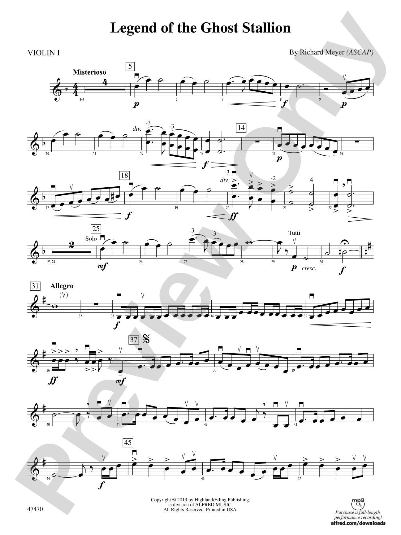 Legend of the Ghost Stallion: 1st Violin